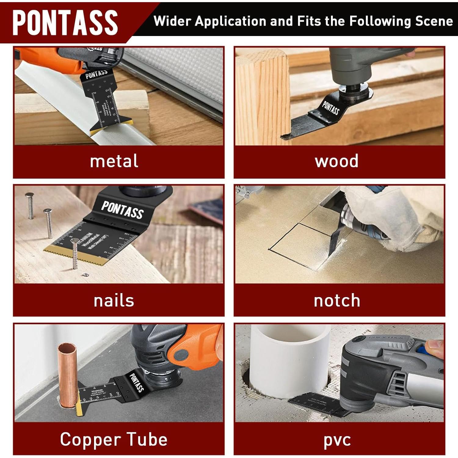 27 Hojas de Sierra Oscilante PONTASS para Metal y Madera