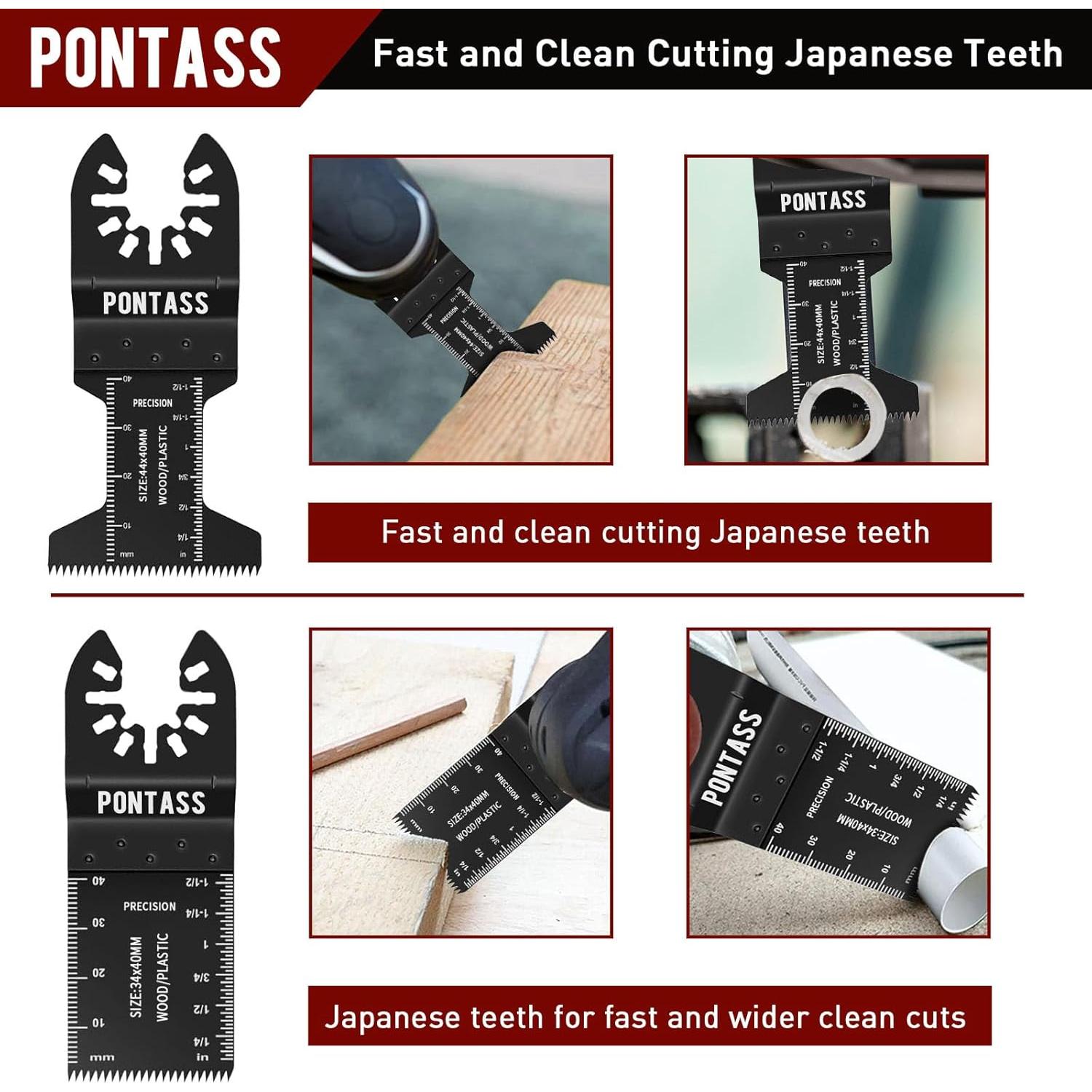 27 Hojas de Sierra Oscilante PONTASS para Metal y Madera