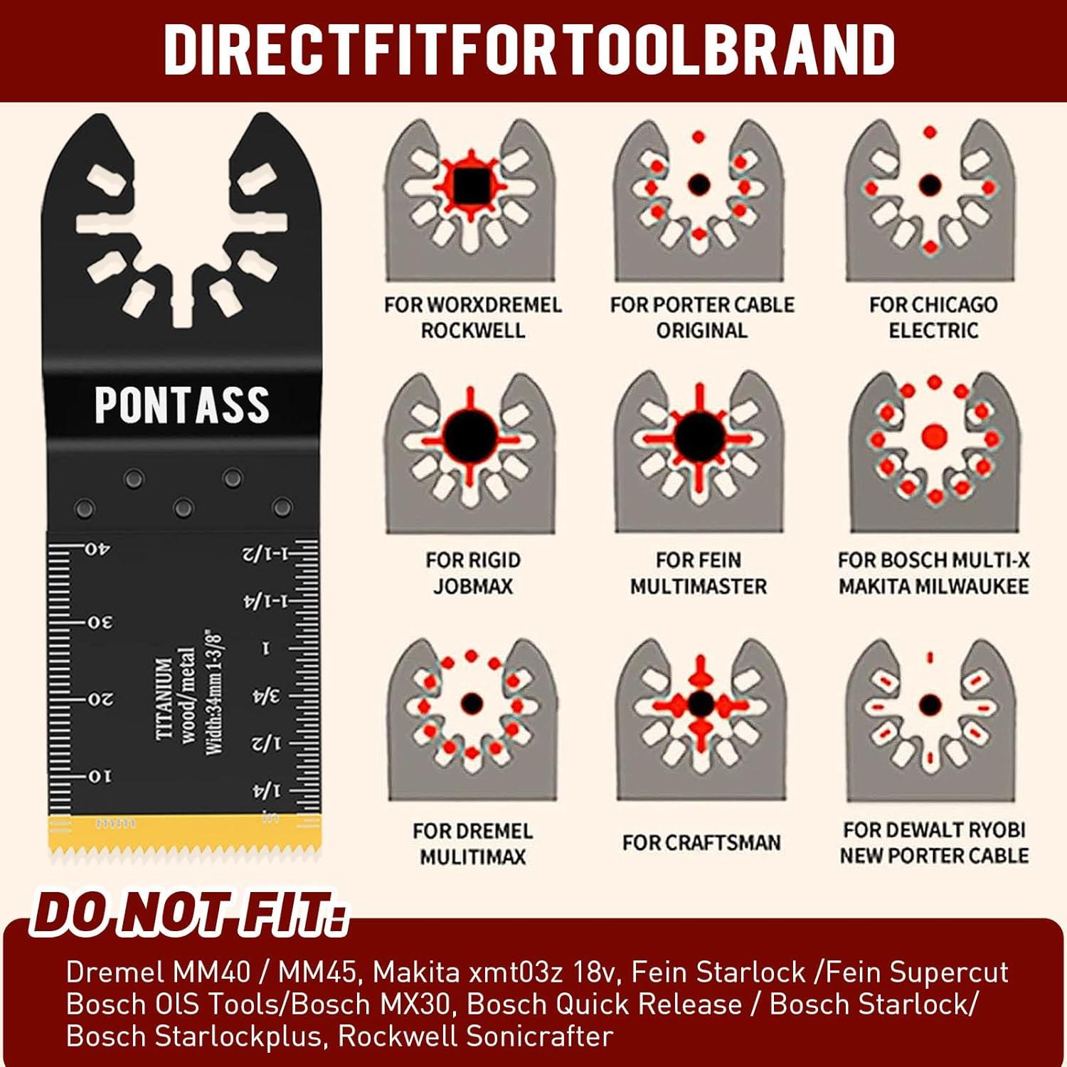 27 Hojas de Sierra Oscilante PONTASS para Metal y Madera