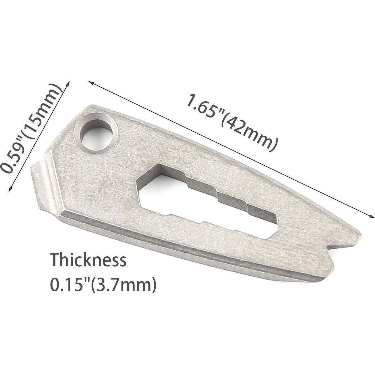 Herramienta de bolsillo Fanycs de titanio multifuncional EDC
