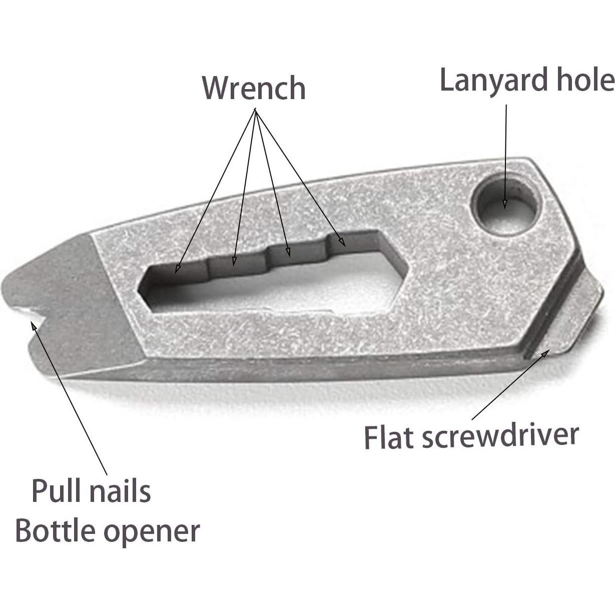 Herramienta de bolsillo Fanycs de titanio multifuncional EDC