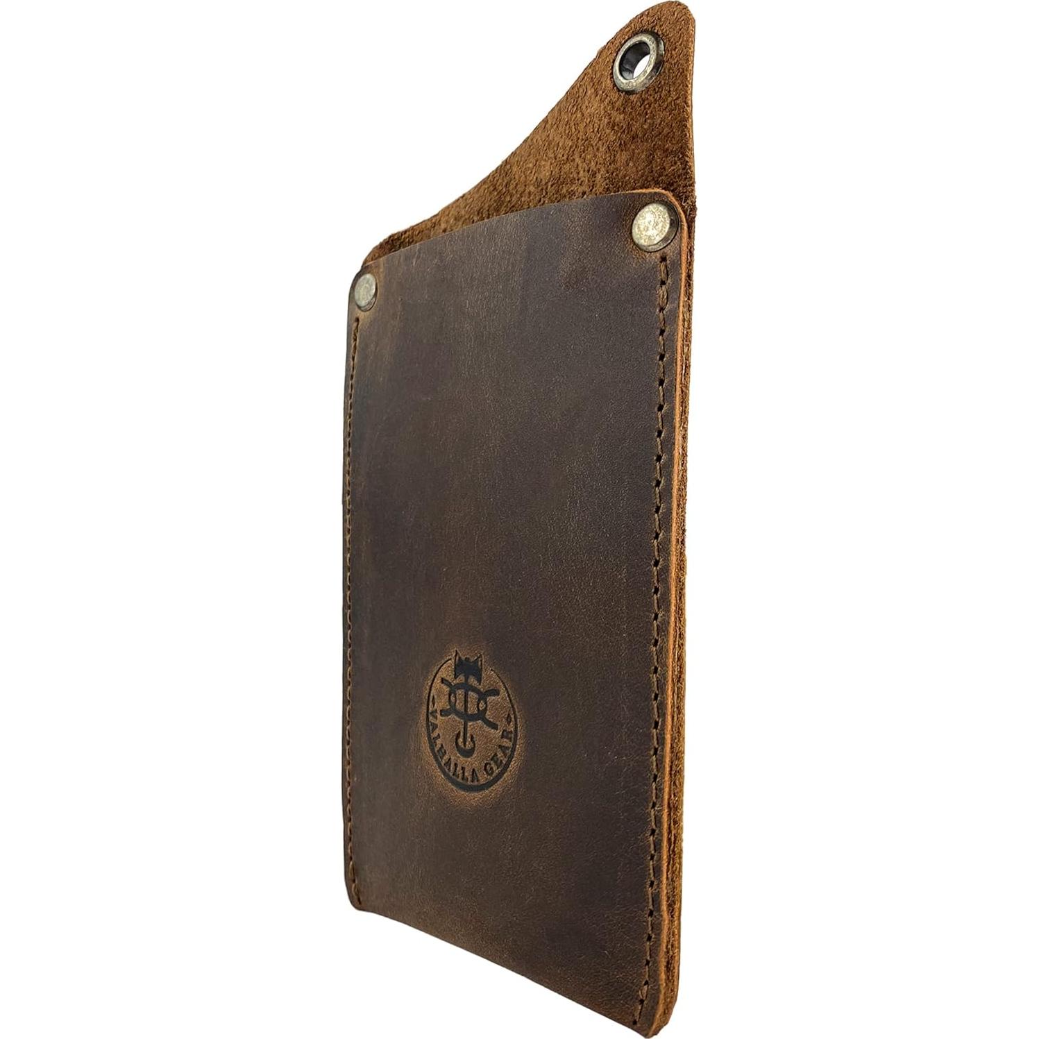 Funda para Cuchillo Valhalla Gear de Cuero Marrón Bourbon