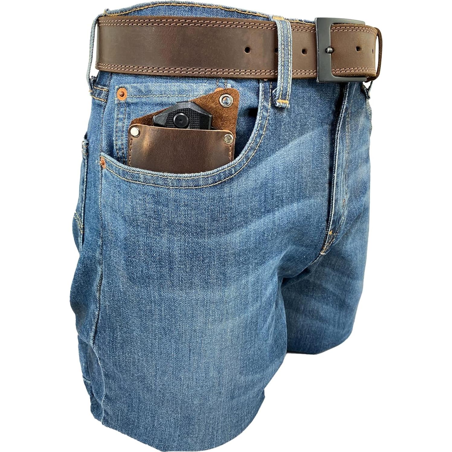 Funda para Cuchillo Valhalla Gear de Cuero Marrón Bourbon