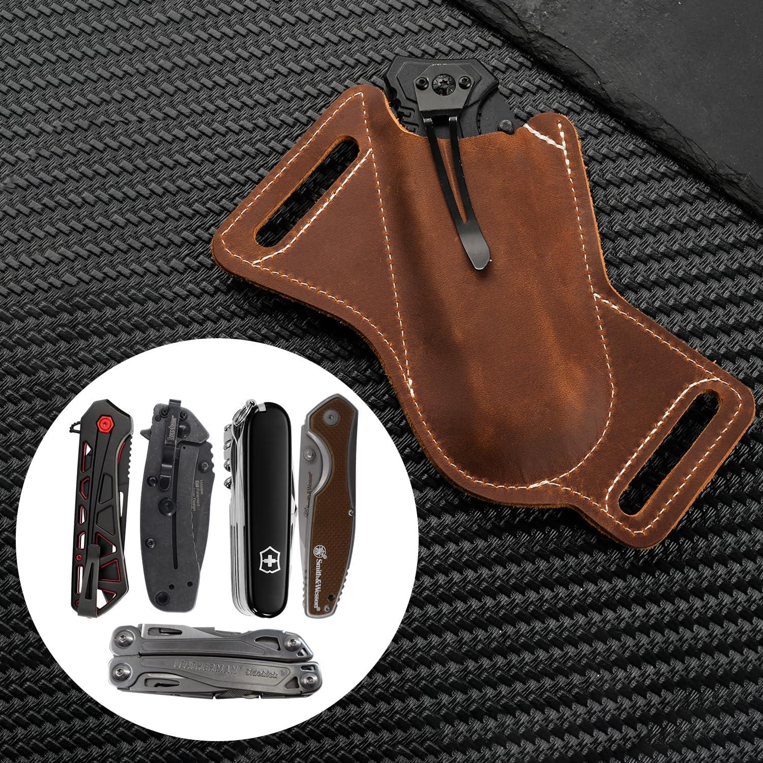 Funda de Cuchillo de Cuero Biobasedon FBM01 12.7 cm Marrón