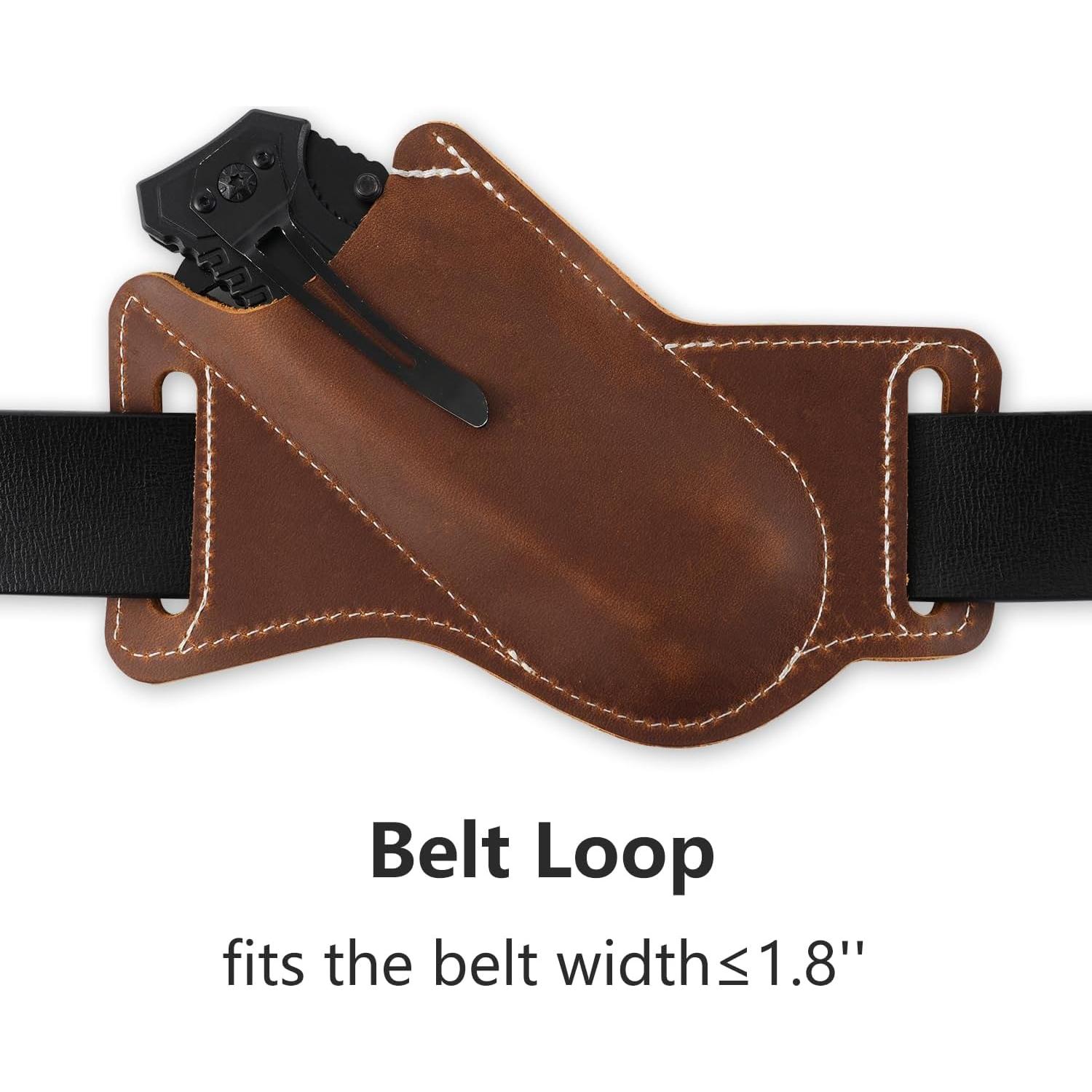 Funda de Cuchillo de Cuero Biobasedon FBM01 12.7 cm Marrón