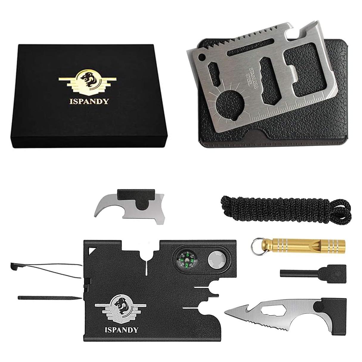 Herramienta Multitool 18 en 1 ISPANDY - Tarjeta de Supervivencia