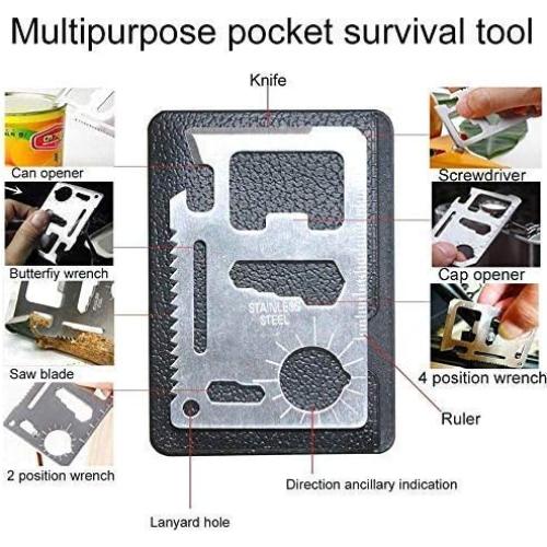 Herramienta Multitool 18 en 1 ISPANDY - Tarjeta de Supervivencia