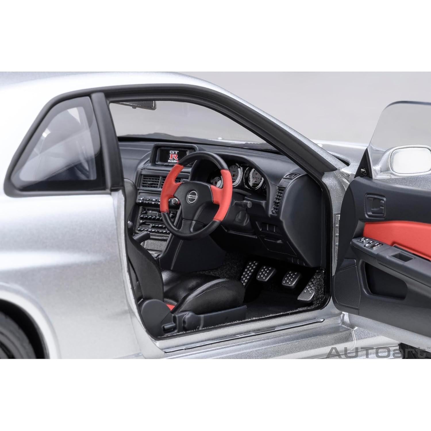 Modelo de Coche R34 GT-R Z-Tune Plata 1/18 Autoart AA77461