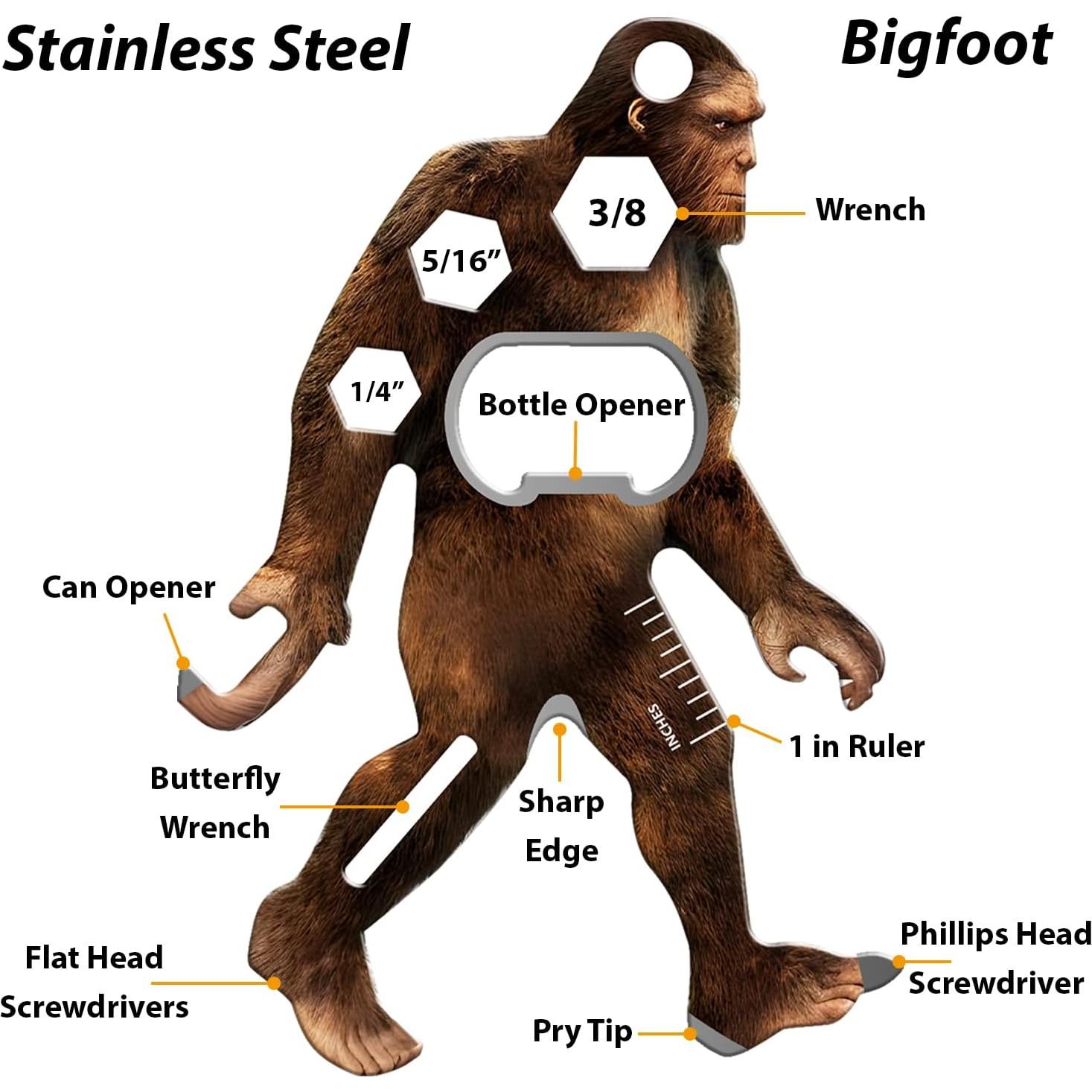 Paquete de 2 Herramientas Multiusos Sasquatch Acero Inoxidable