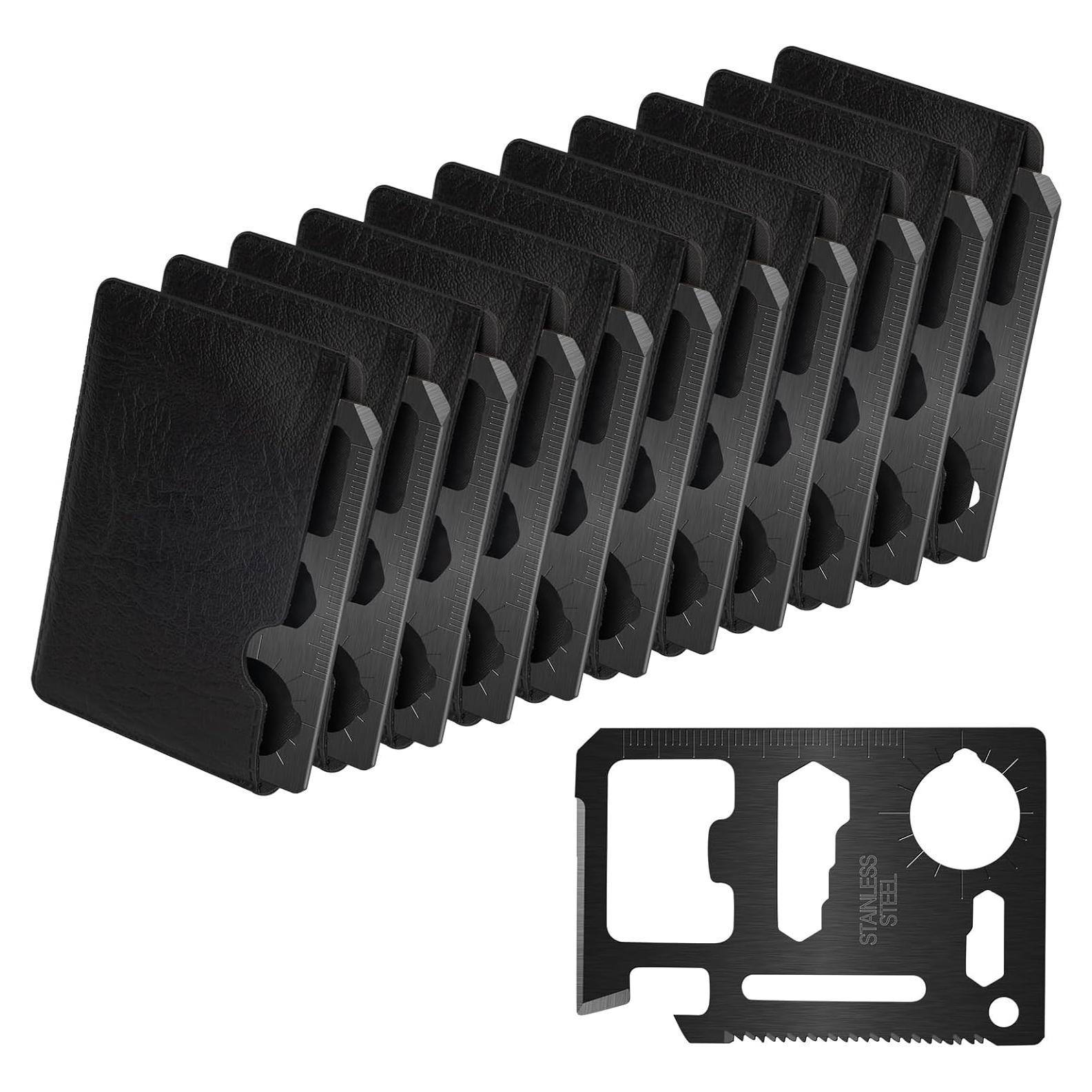 Tarjeta Multiherramienta Kryfal 11 en 1 Supervivencia Negro