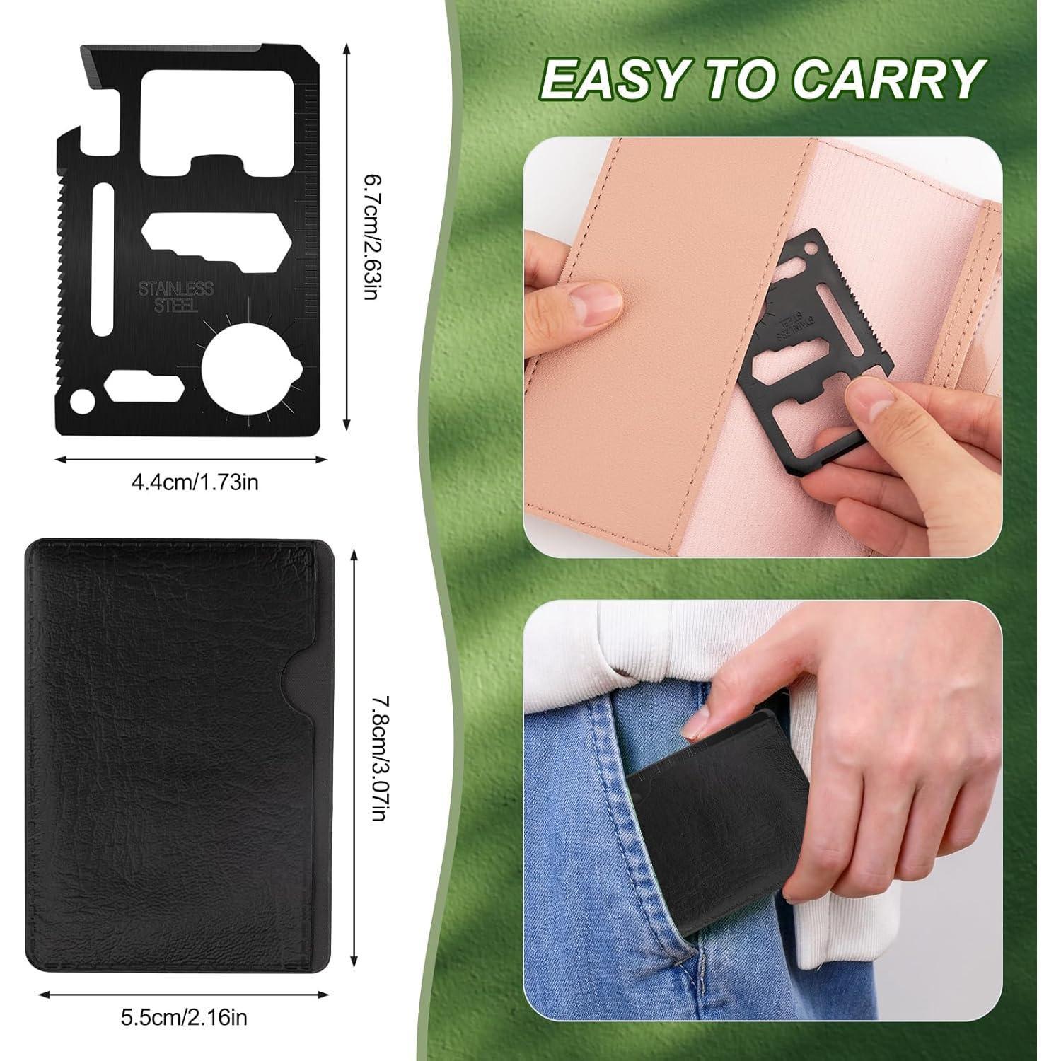 Tarjeta Multiherramienta Kryfal 11 en 1 Supervivencia Negro