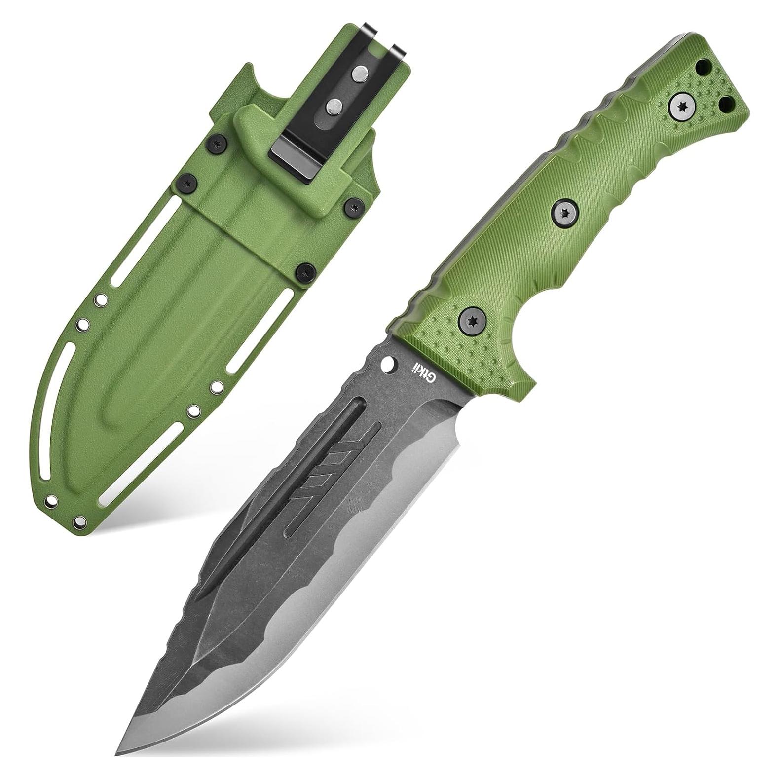 Cuchillo Fijo GTK8 Gtkii de Acero DC53 con Mango Ergonómico Verde