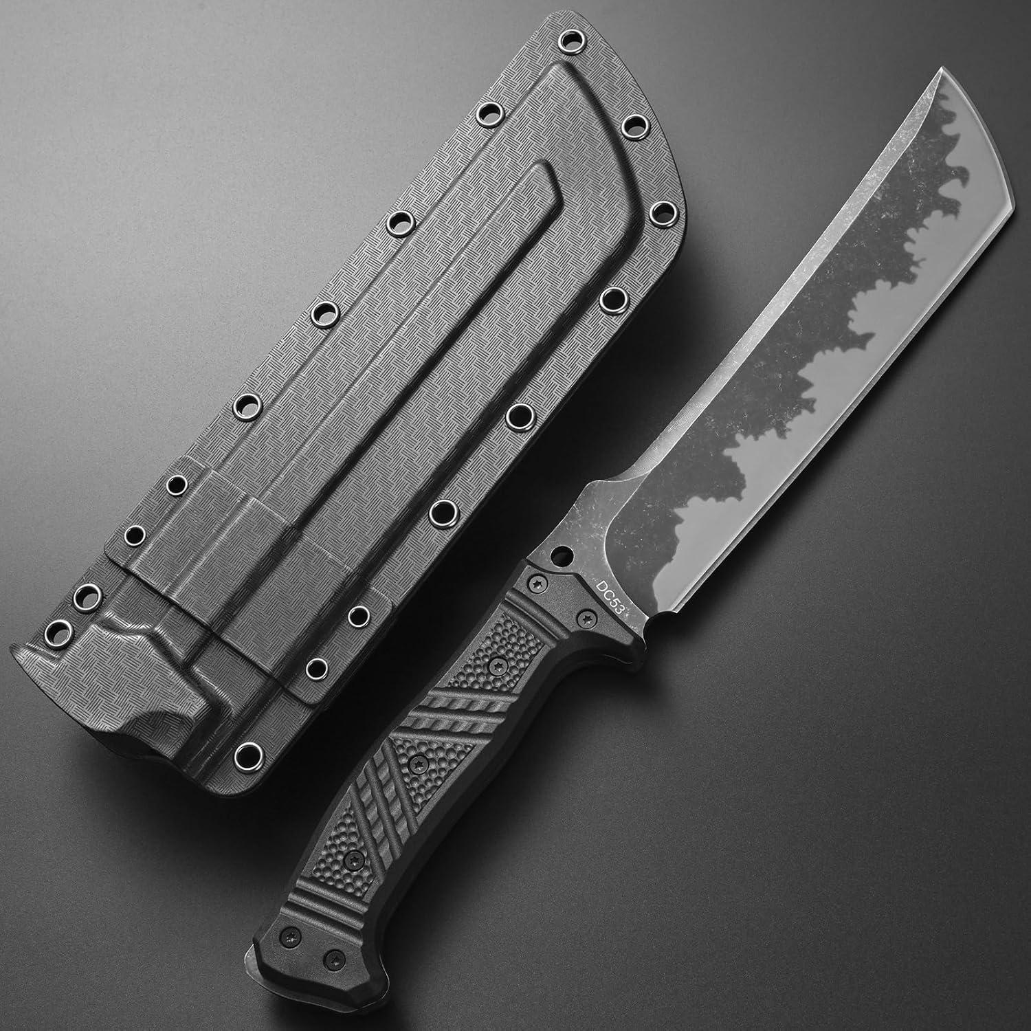 GTK1 Fixed Blade Knife DC53 Steel Blade Nylon Fiberglass Handle Full Tang EDC Tool Knifes for Outdoor Camping Survival Adventure Bushcraft