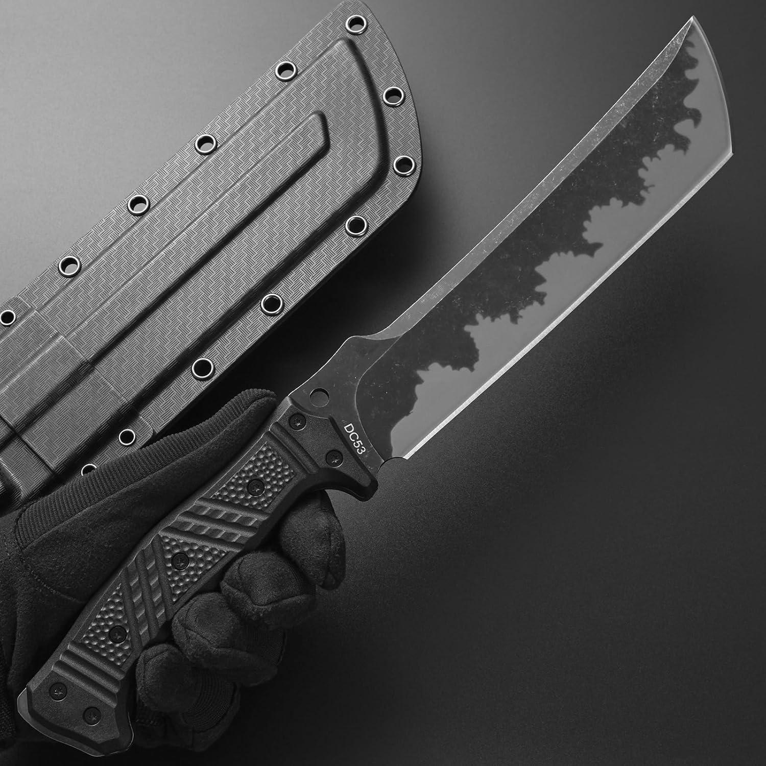 GTK1 Fixed Blade Knife DC53 Steel Blade Nylon Fiberglass Handle Full Tang EDC Tool Knifes for Outdoor Camping Survival Adventure Bushcraft