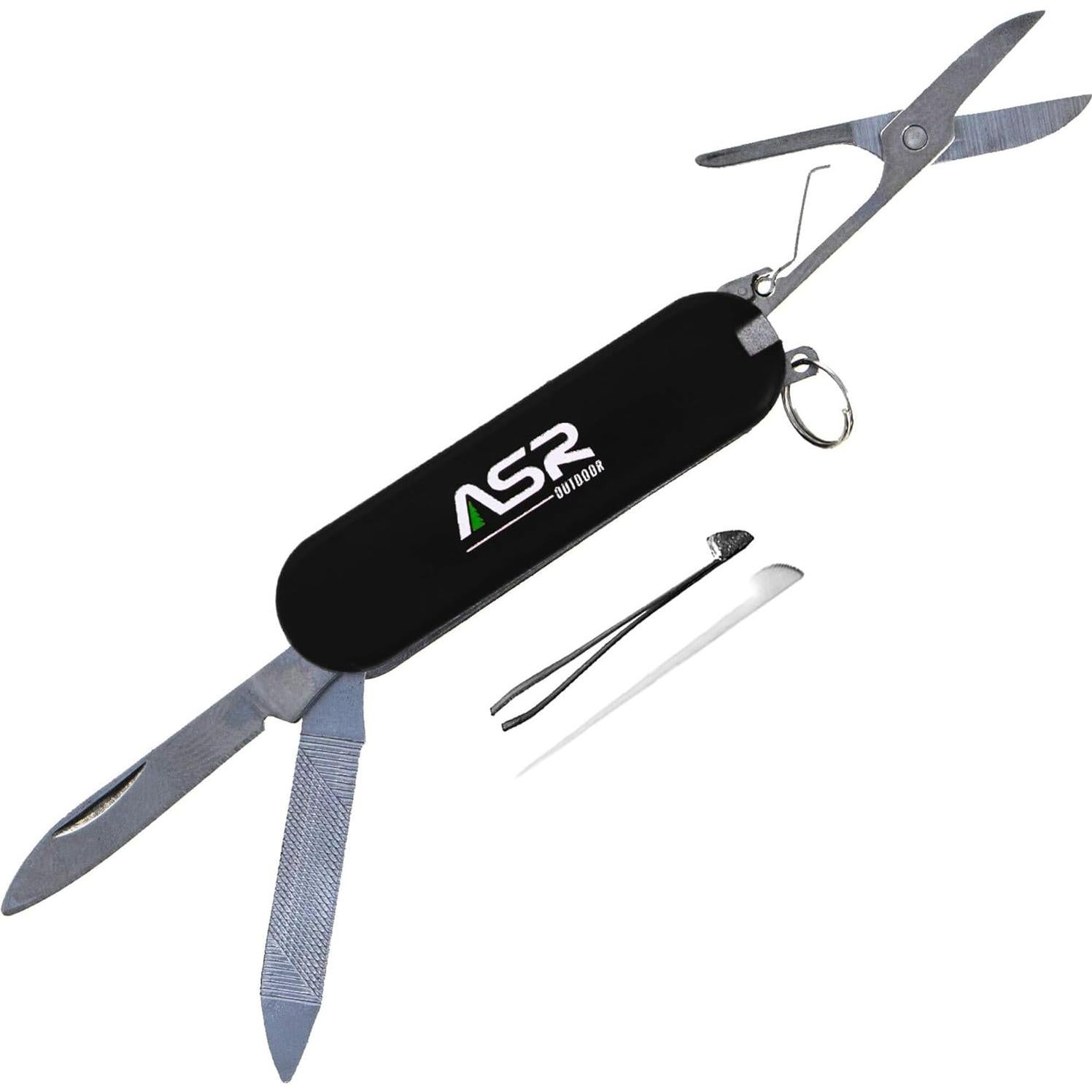 Cuchillo de bolsillo EDC mini ASR Outdoor 5 en 1 Negro