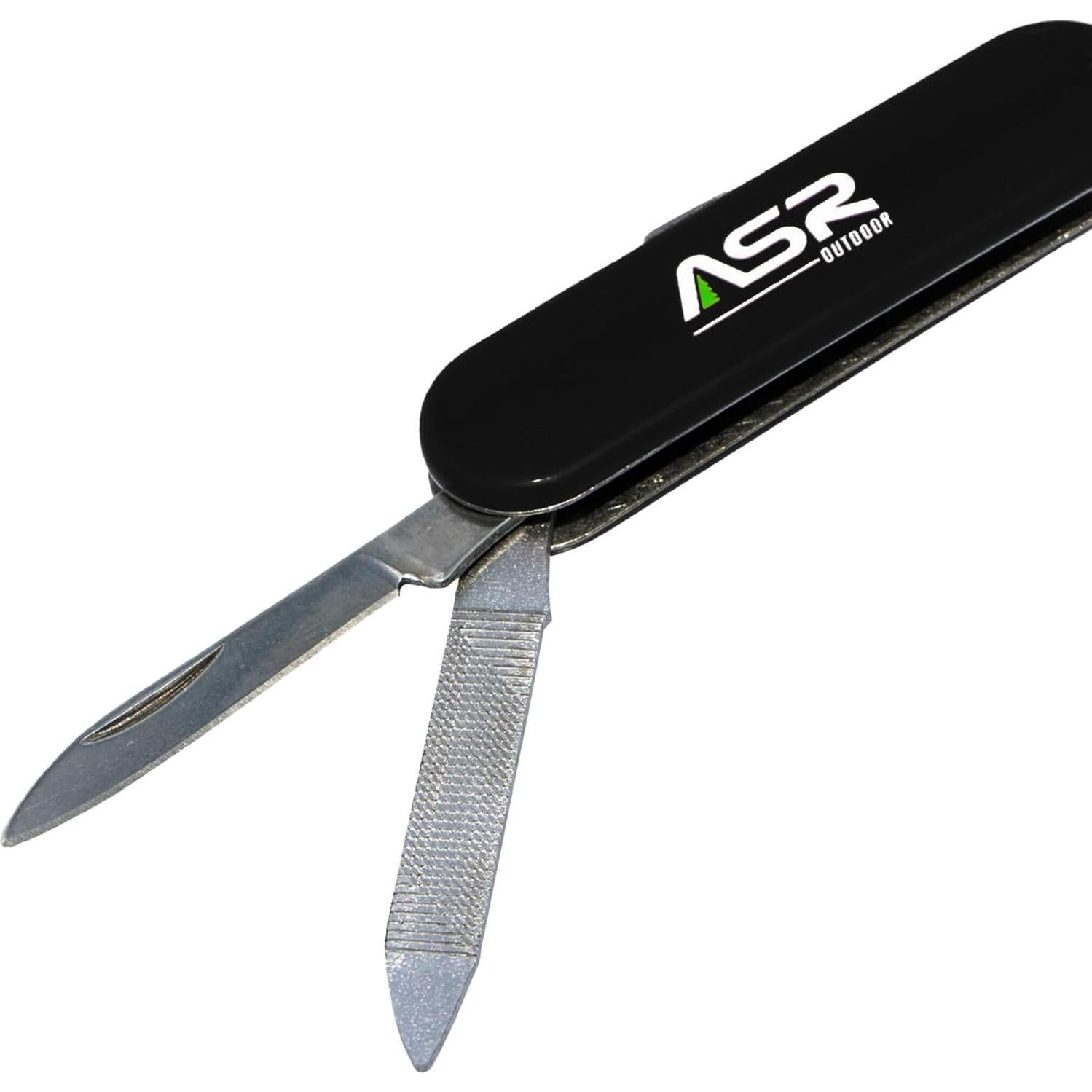 Cuchillo de bolsillo EDC mini ASR Outdoor 5 en 1 Negro