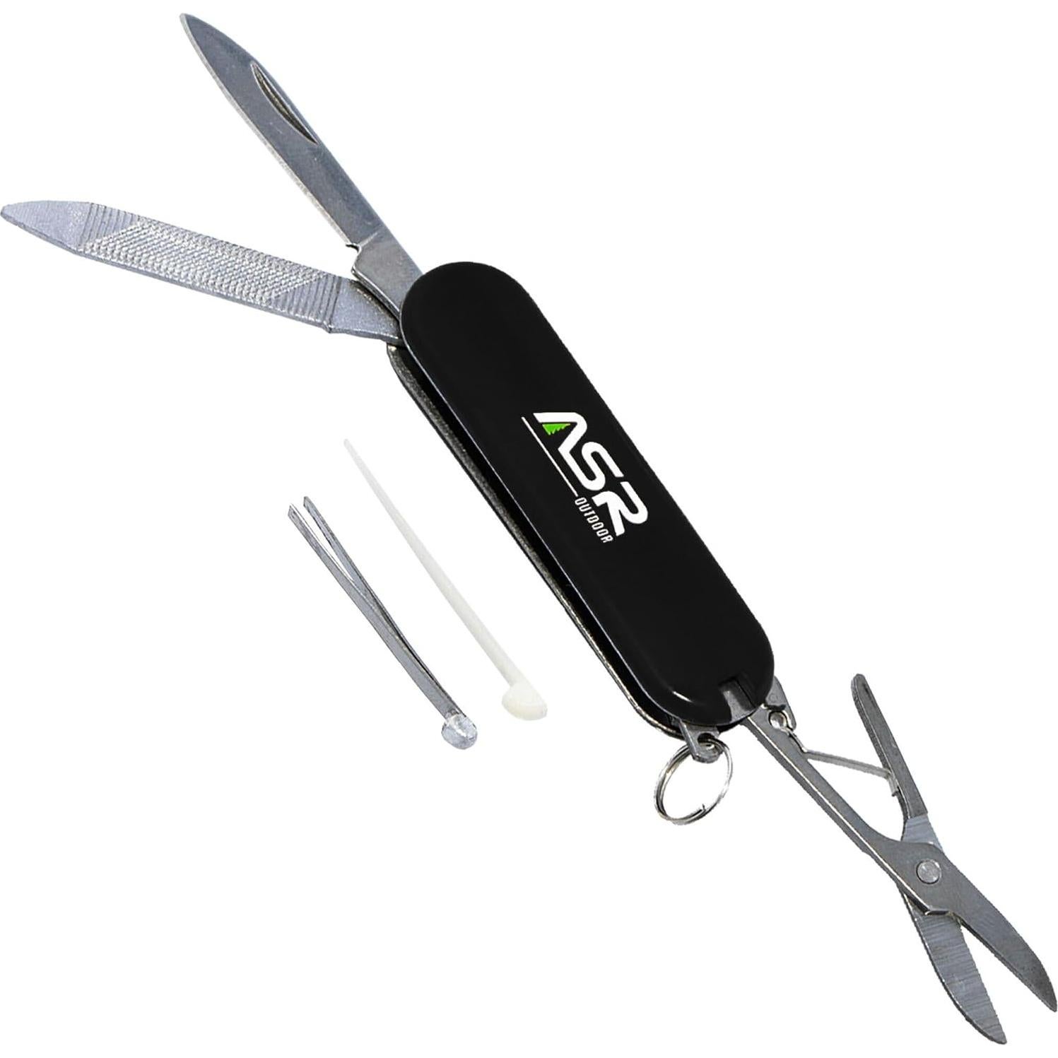 Cuchillo de bolsillo EDC mini ASR Outdoor 5 en 1 Negro
