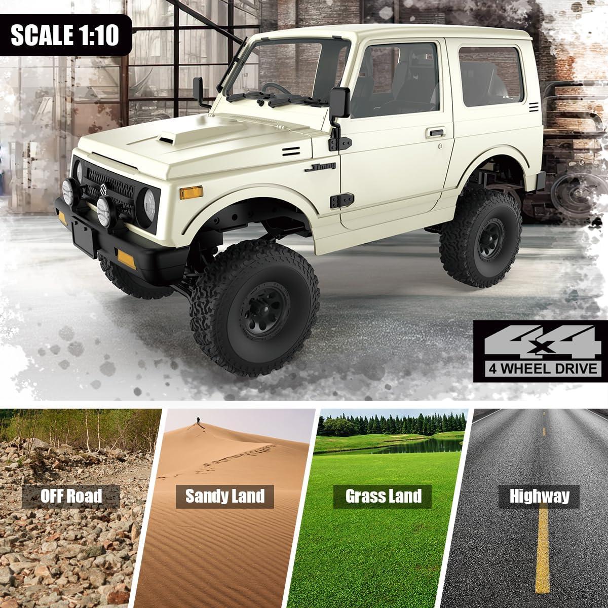 Camión RC 1/10 WPL C74 Jimny 4x4 Todo Terreno con LED