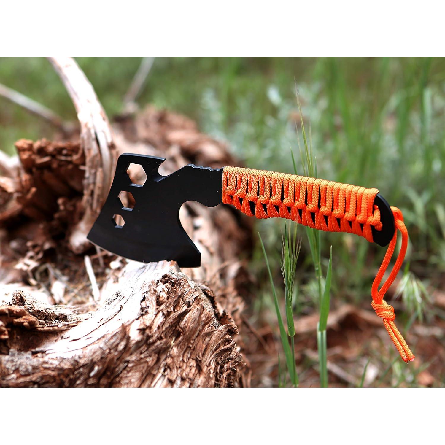 Hacha de Emergencia Stansport con Mango de Paracord 24.77 cm