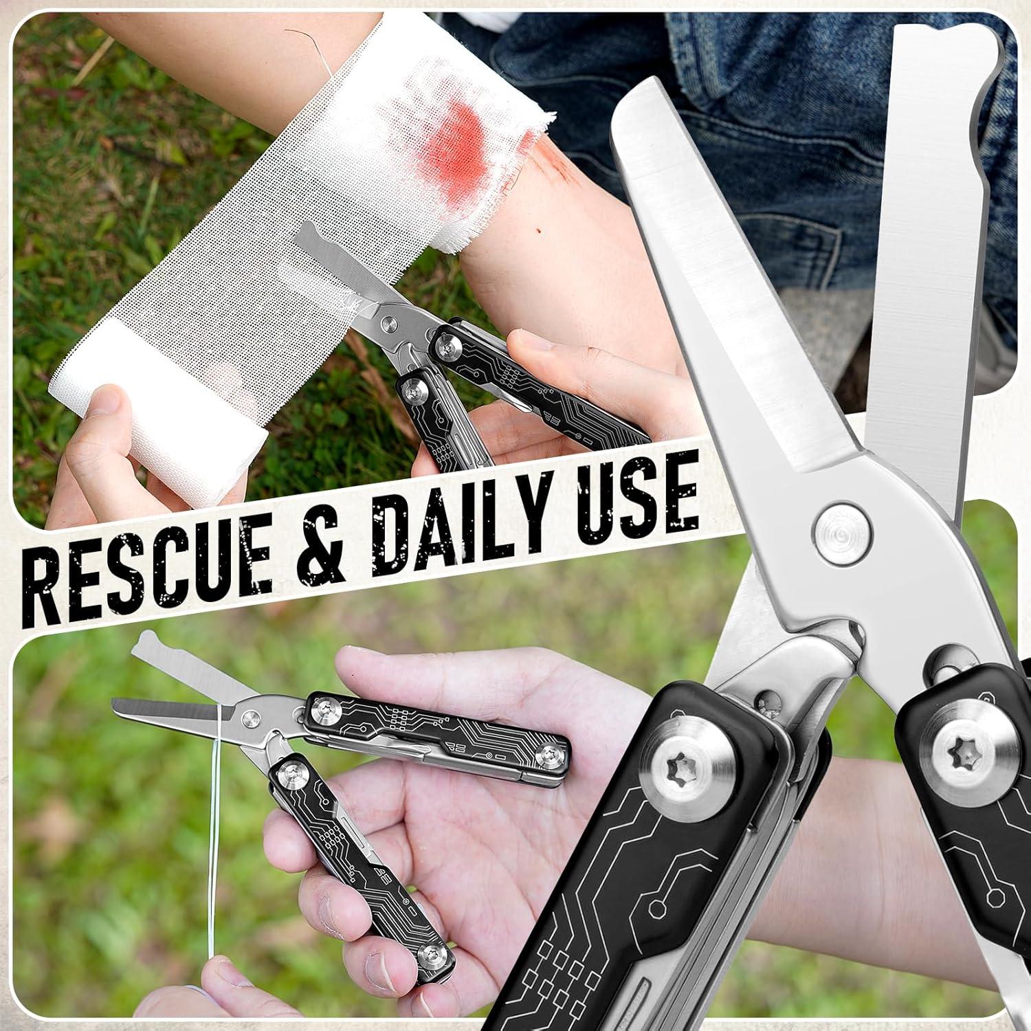 Tijeras Multiherramienta BIBURY 9 en 1 Plegable Acero Inoxidable