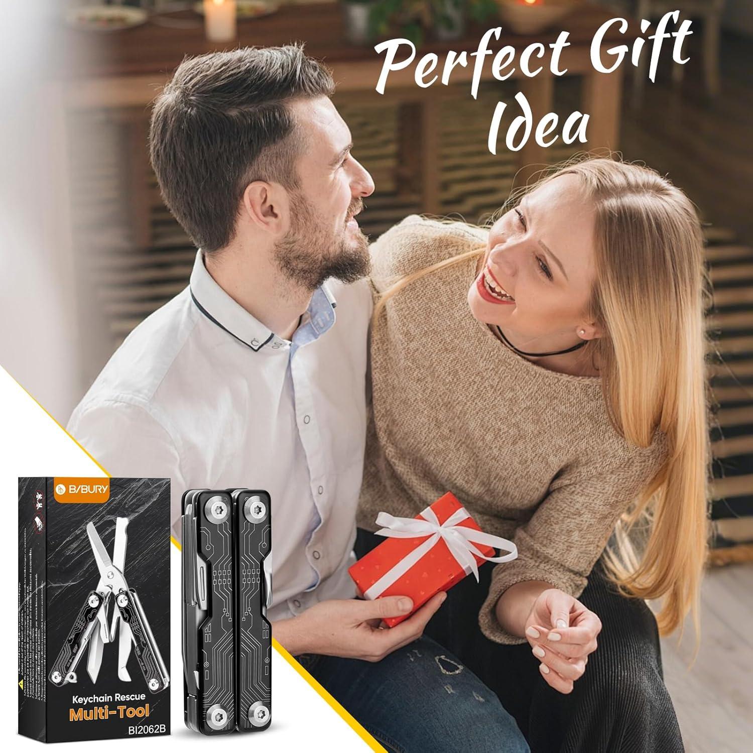 Tijeras Multiherramienta BIBURY 9 en 1 Plegable Acero Inoxidable