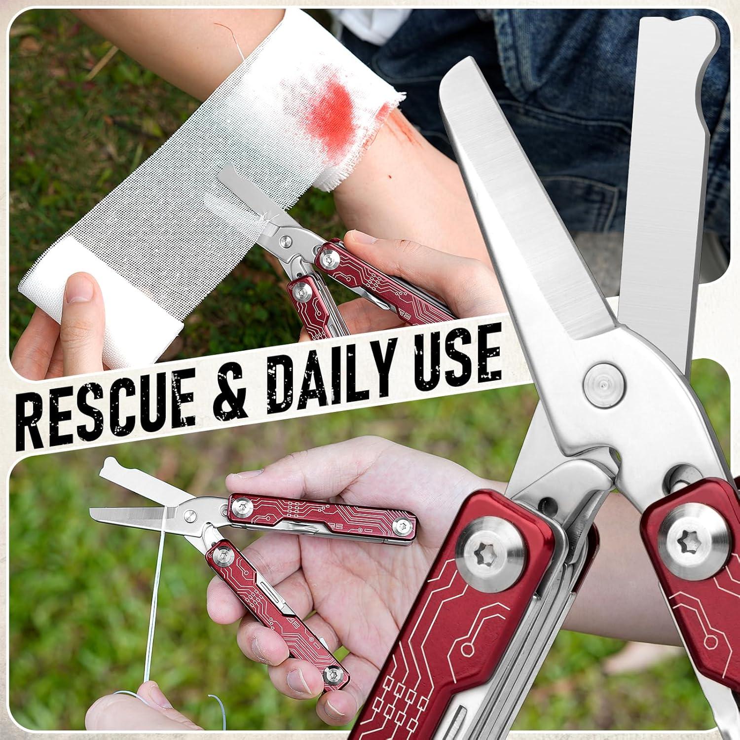 Tijeras Multiherramienta BIBURY 9 en 1 Plegable Acero Inoxidable