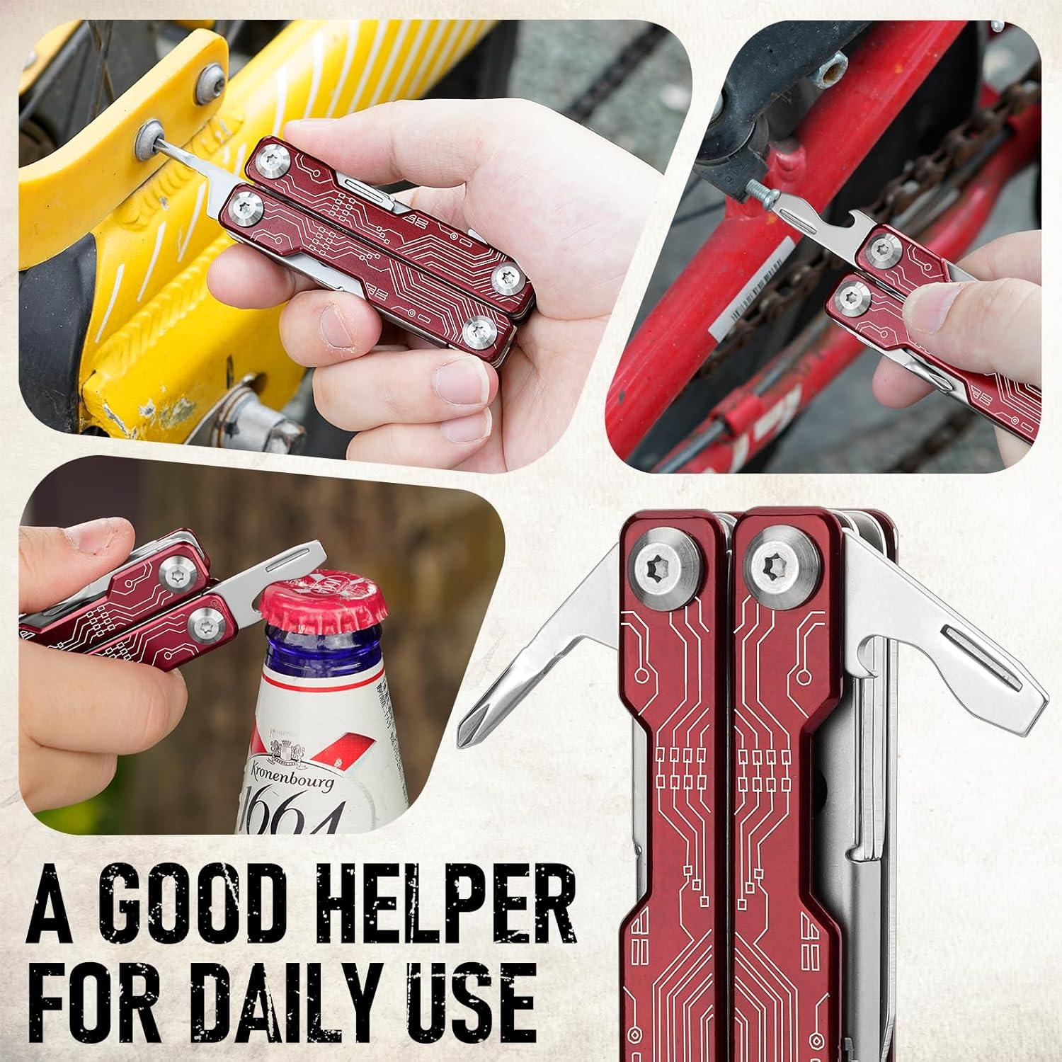 Tijeras Multiherramienta BIBURY 9 en 1 Plegable Acero Inoxidable