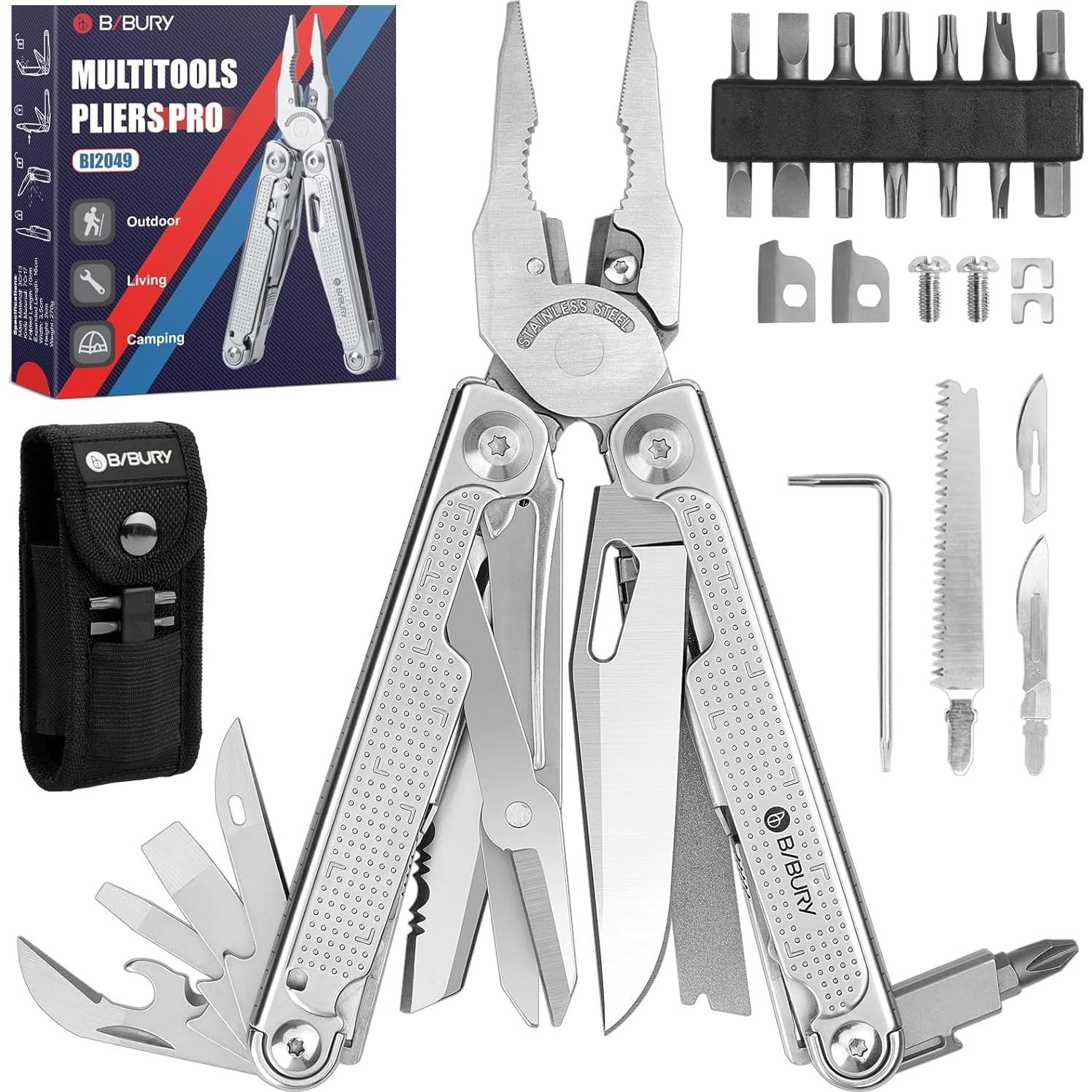 Multiherramienta BIBURY Pro BI2045/BI2049 con Pinzas y Accesorios