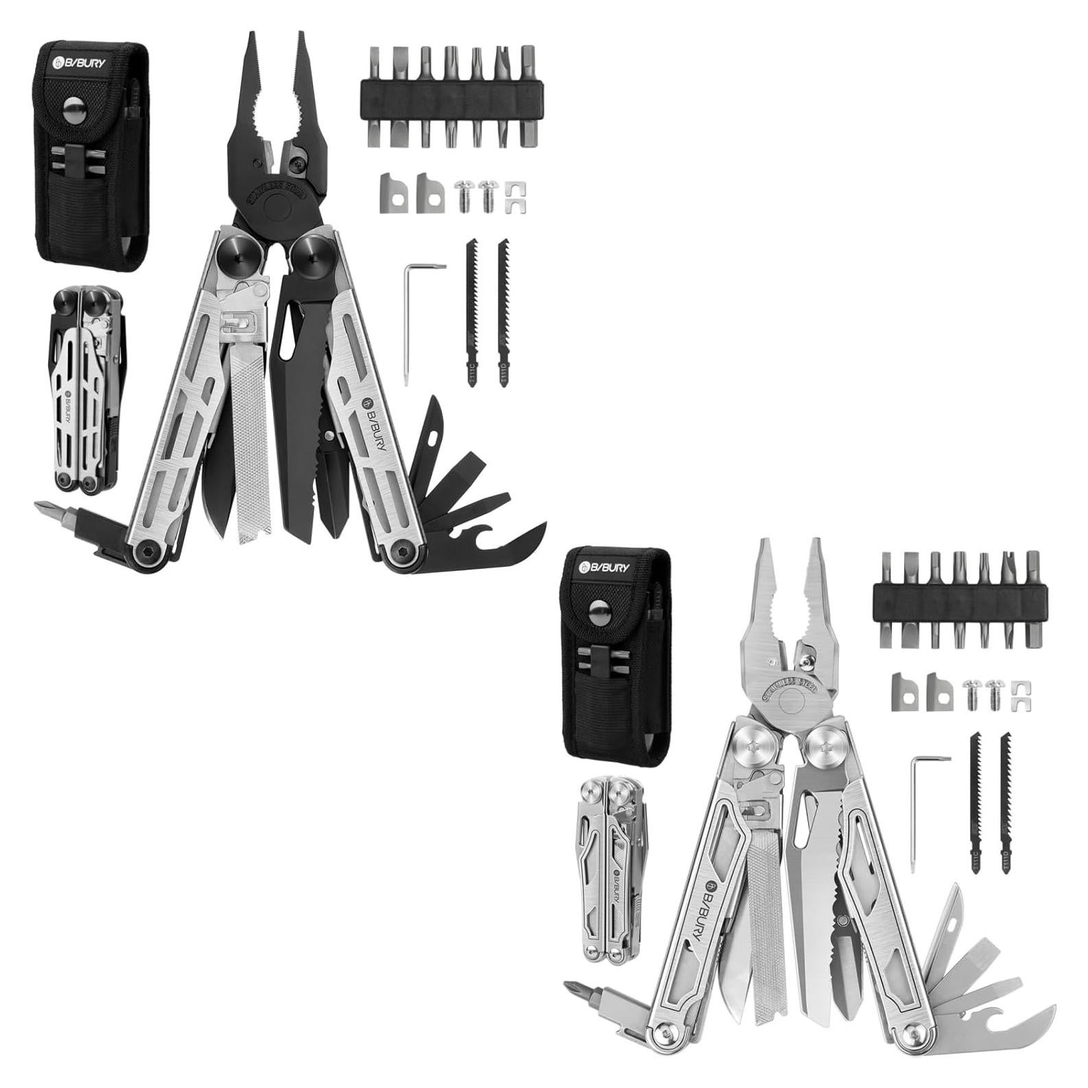 Multiherramienta Plegable BIBURY Pro BI2045 31 en 1 Negra