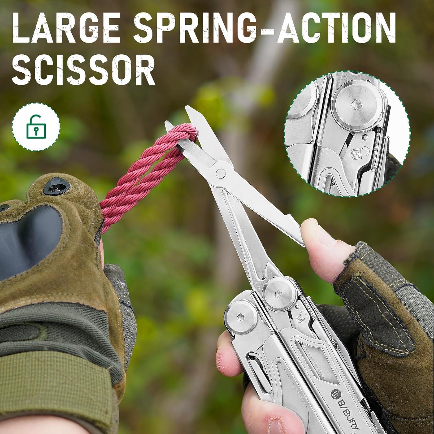 Multiherramienta Plegable BIBURY Pro BI2045 31 en 1 Negra