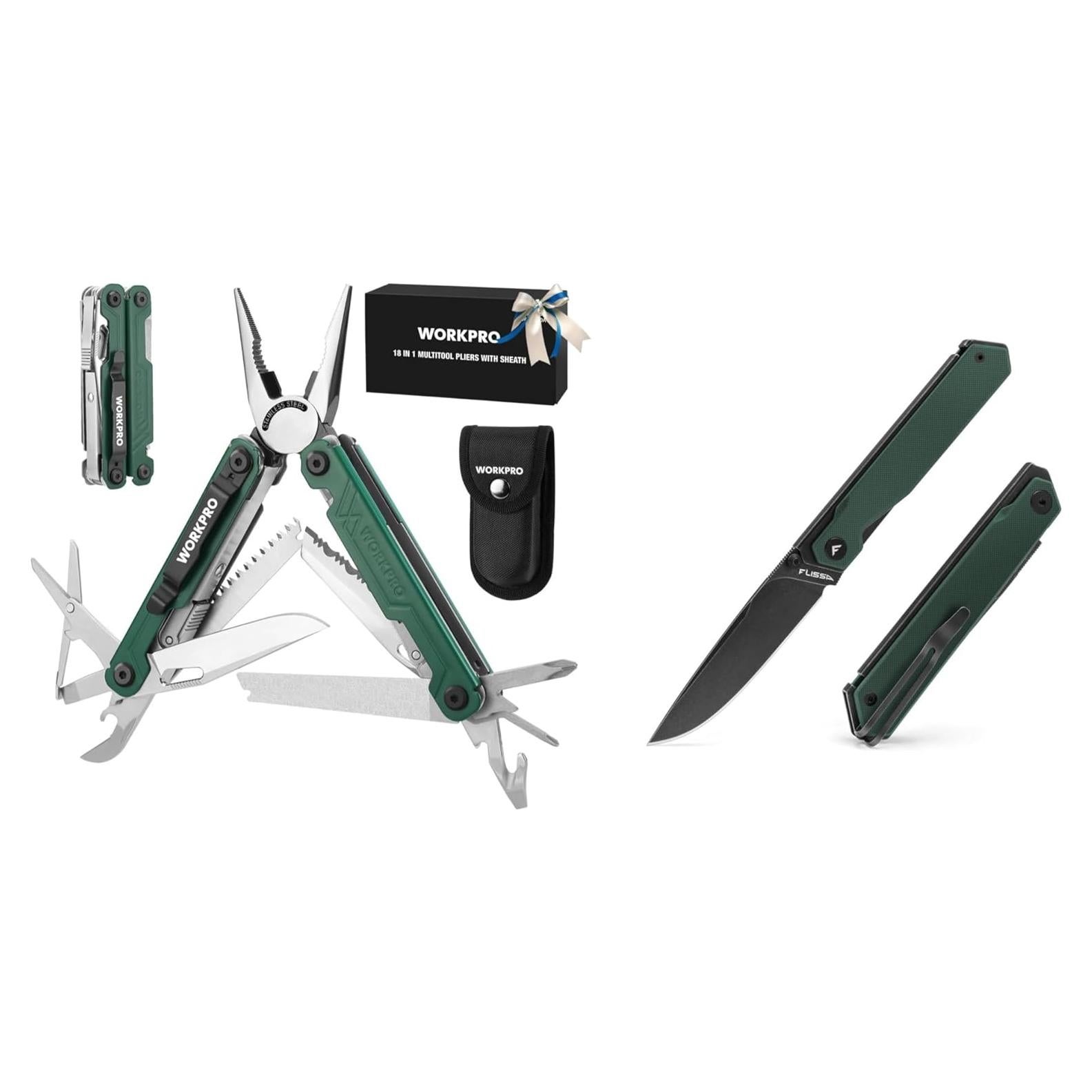 Alicates Multi Herramienta WORKPRO 18 en 1 con Cuchillo