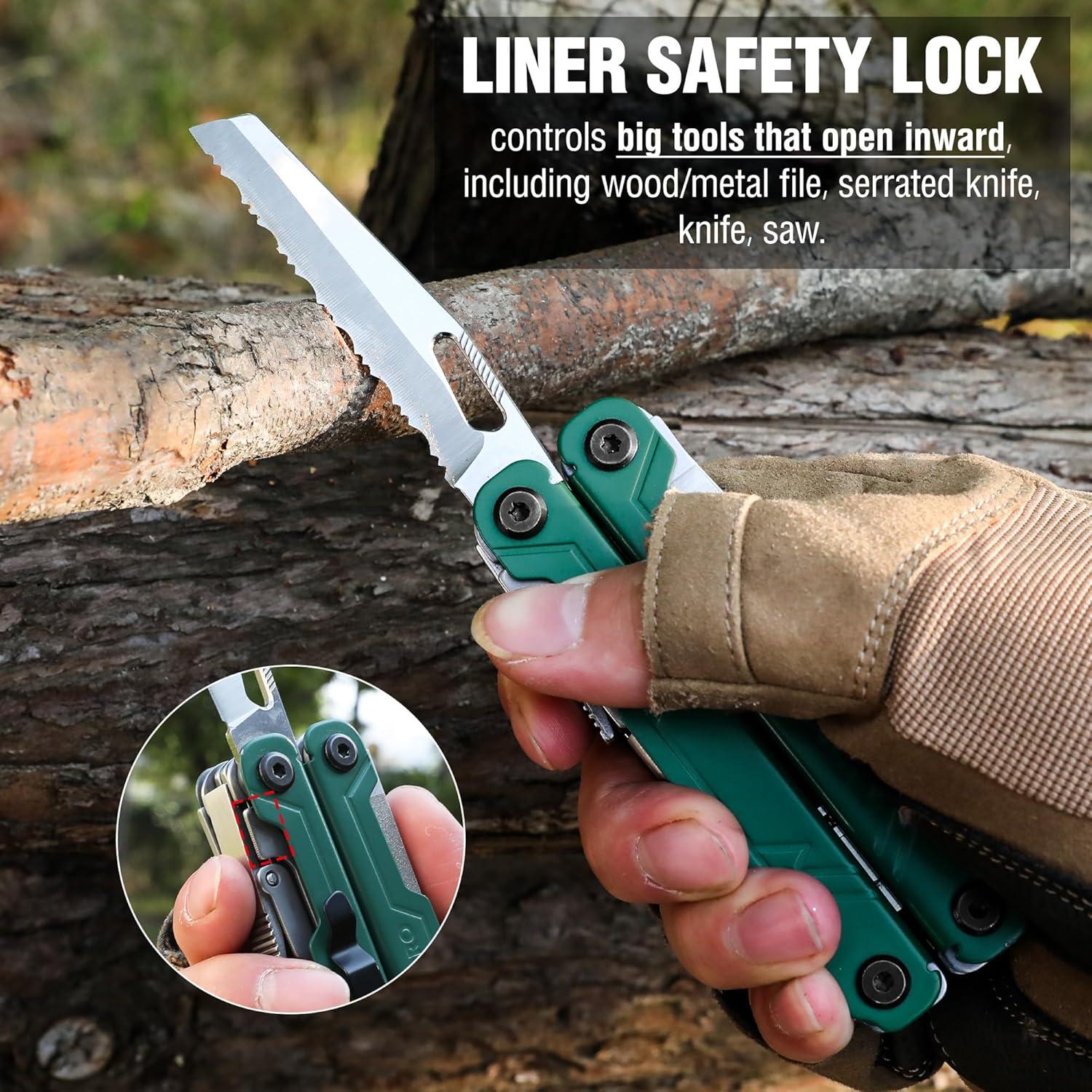 Alicates Multi Herramienta WORKPRO 18 en 1 con Cuchillo