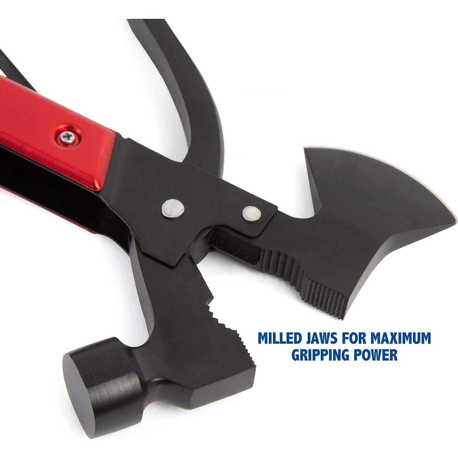 Hacha Multiherramienta Sheffield 14-en-1 Acero Aleado Rojo