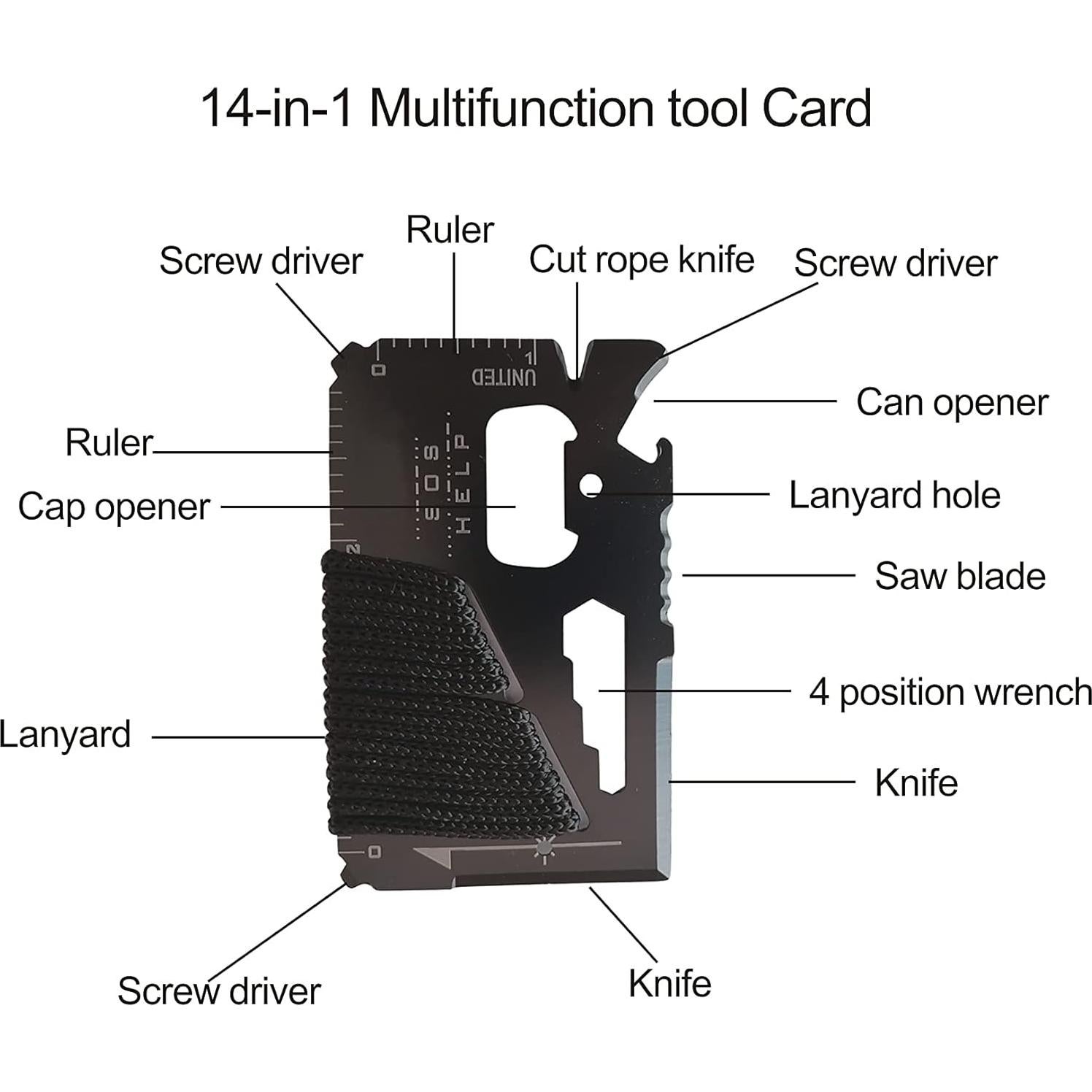 Kit de Supervivencia 9 en 1 eGreen con Encendedor, Cuerda y Mantitas