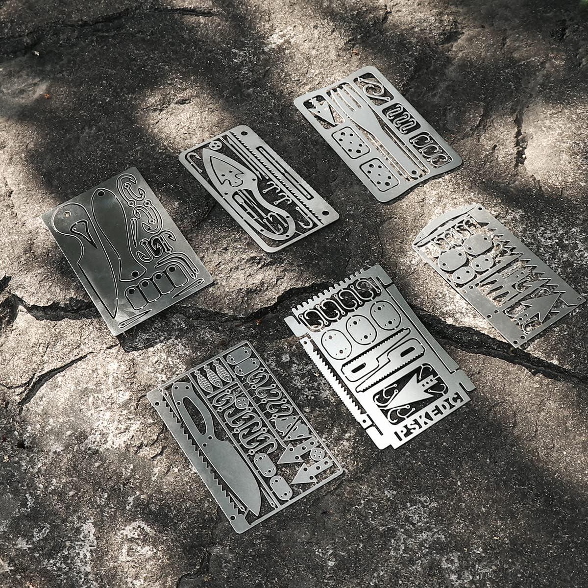 Tarjeta Multiherramienta de Supervivencia PSKOOK 12 Pcs