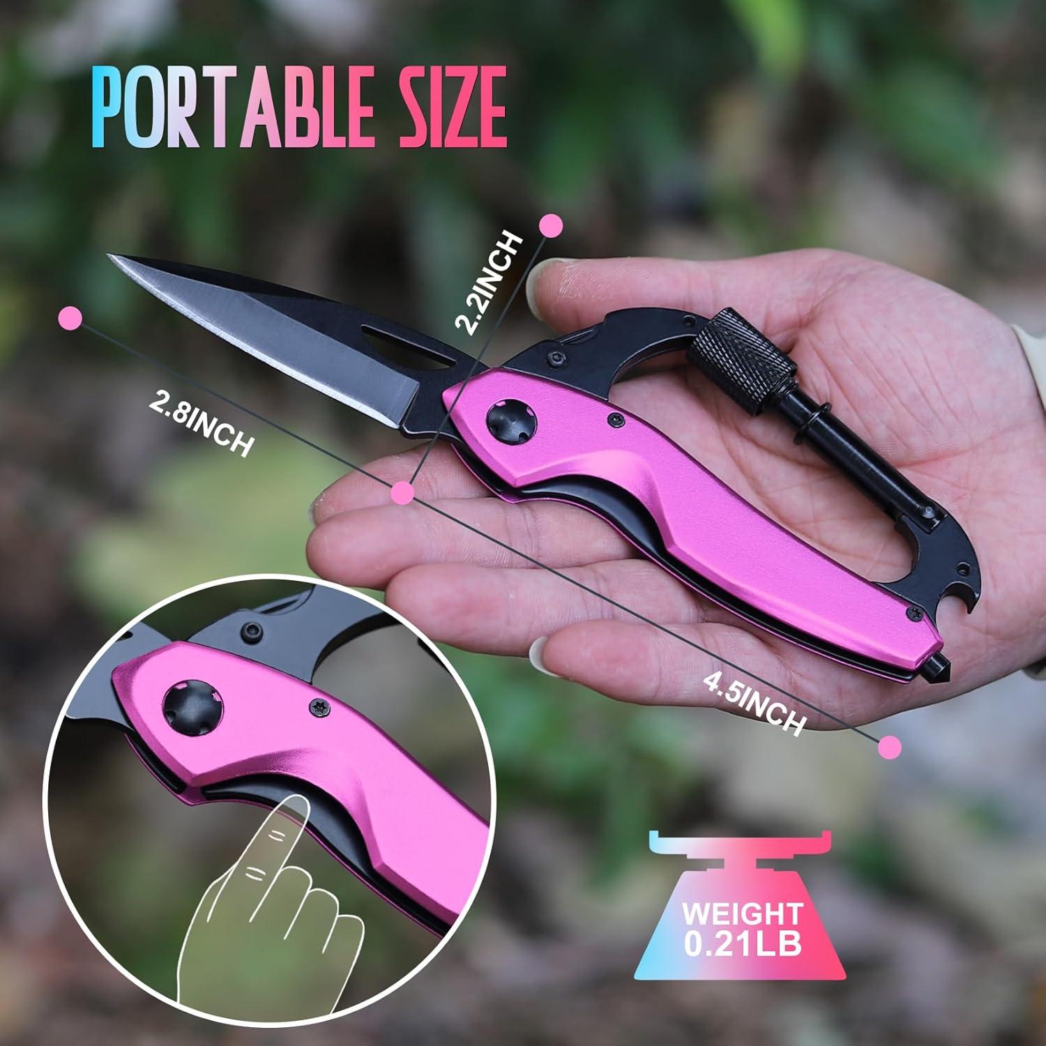 Multiherramienta Rosa VERTHMOE con Cuchillo 7.13 cm EDC
