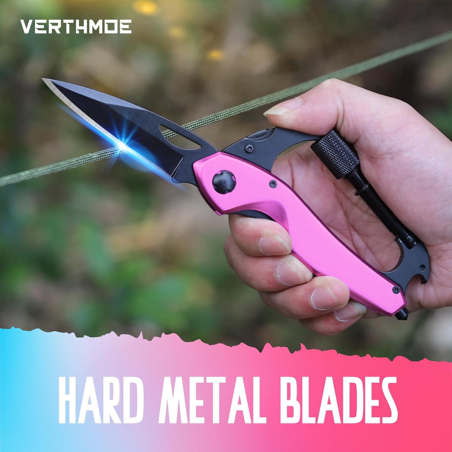 Multiherramienta Rosa VERTHMOE con Cuchillo 7.13 cm EDC