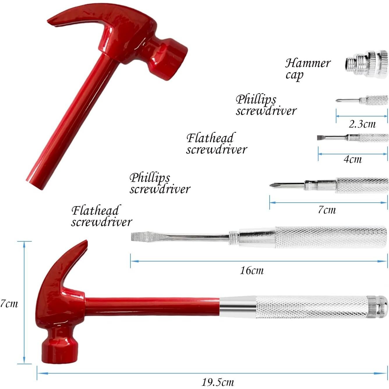 Martillo y destornillador 6 en 1 LASUND - Herramientas de mano