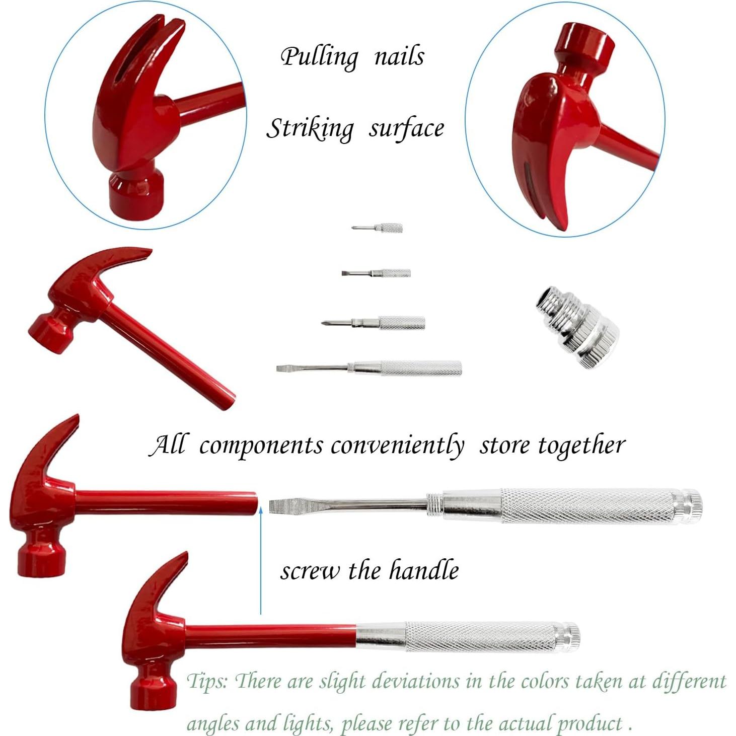 Martillo y destornillador 6 en 1 LASUND - Herramientas de mano
