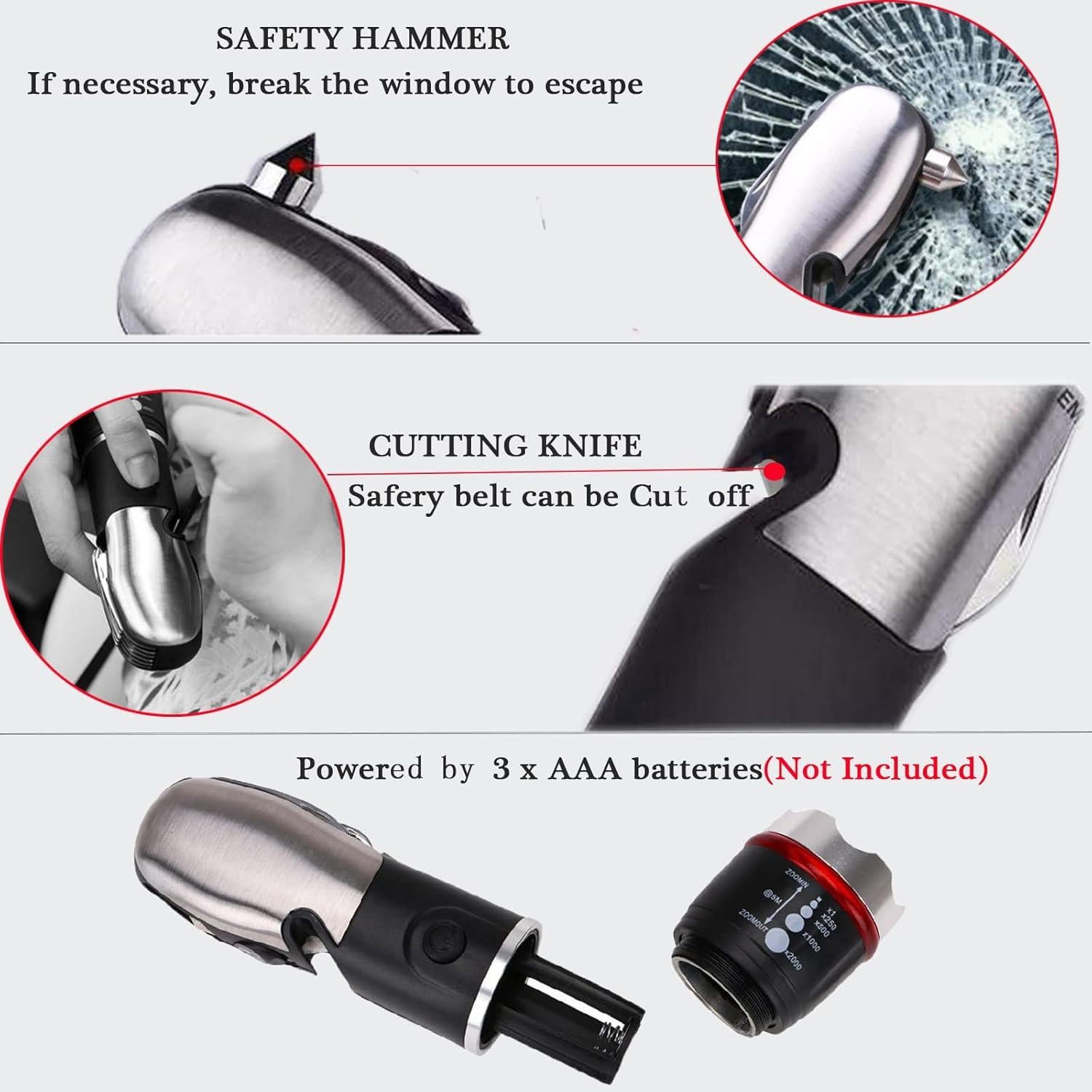 Linterna LED Multiherramienta GaiGaiMall 7 en 1 para Emergencias