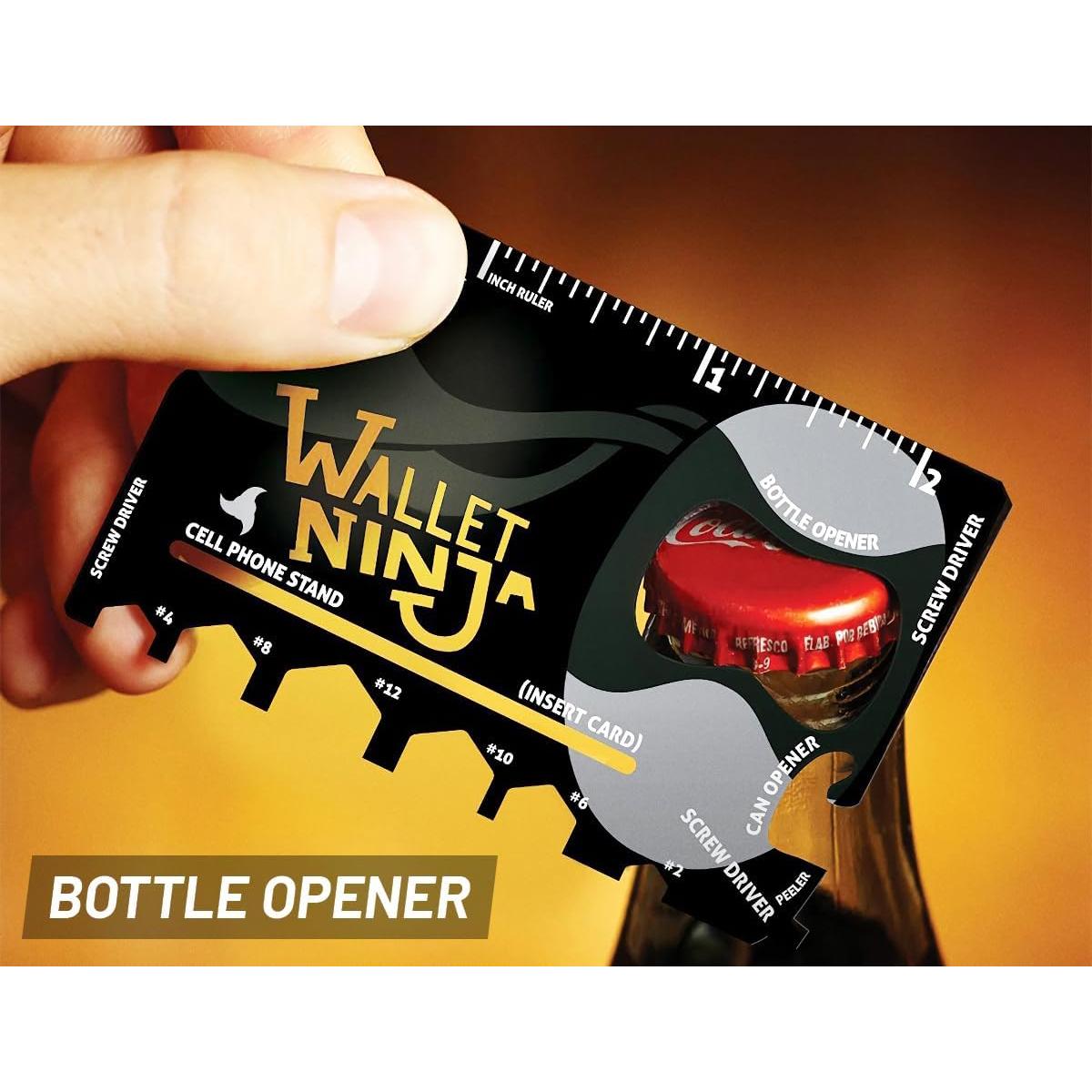 Wallet Ninja Multitool 18 en 1 - Herramienta de Tarjeta Negra
