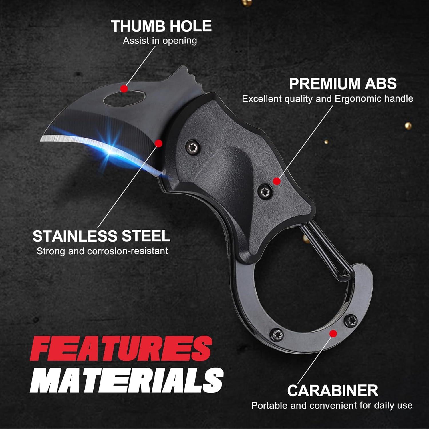 Cuchillo de Bolsillo ZAVIT Negro 10 cm para Hombres EDC