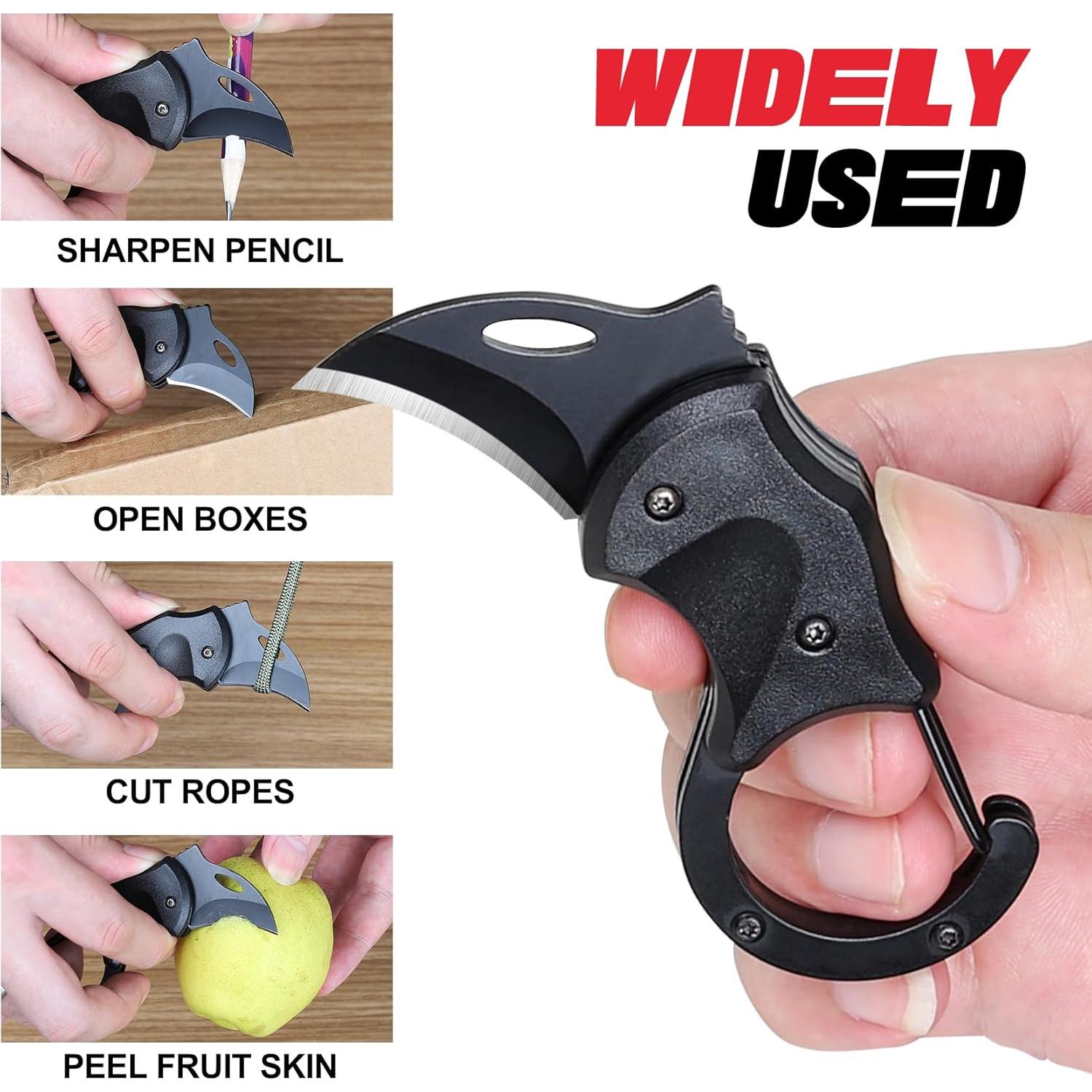 Cuchillo de Bolsillo ZAVIT Negro 10 cm para Hombres EDC