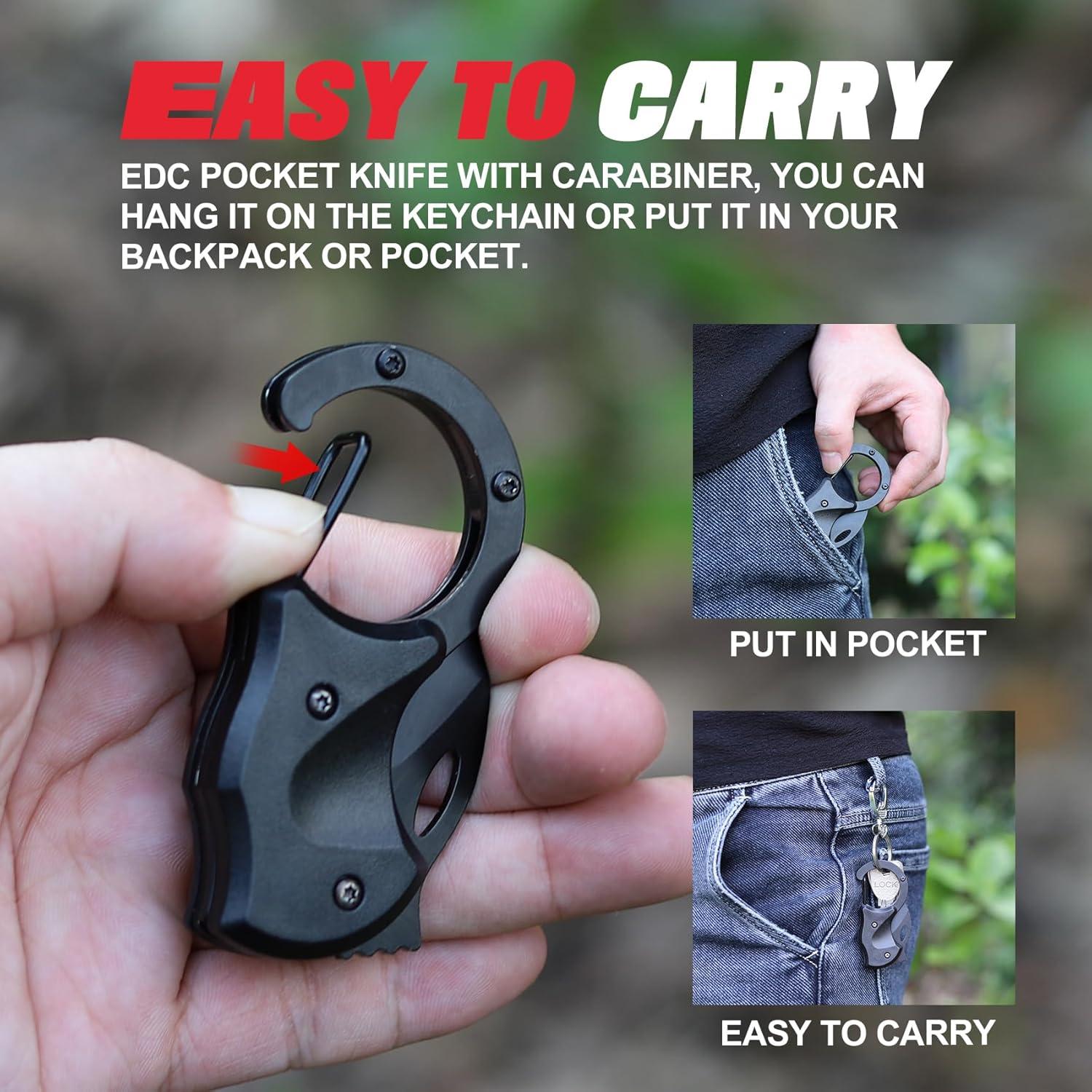 Cuchillo de Bolsillo ZAVIT Negro 10 cm para Hombres EDC