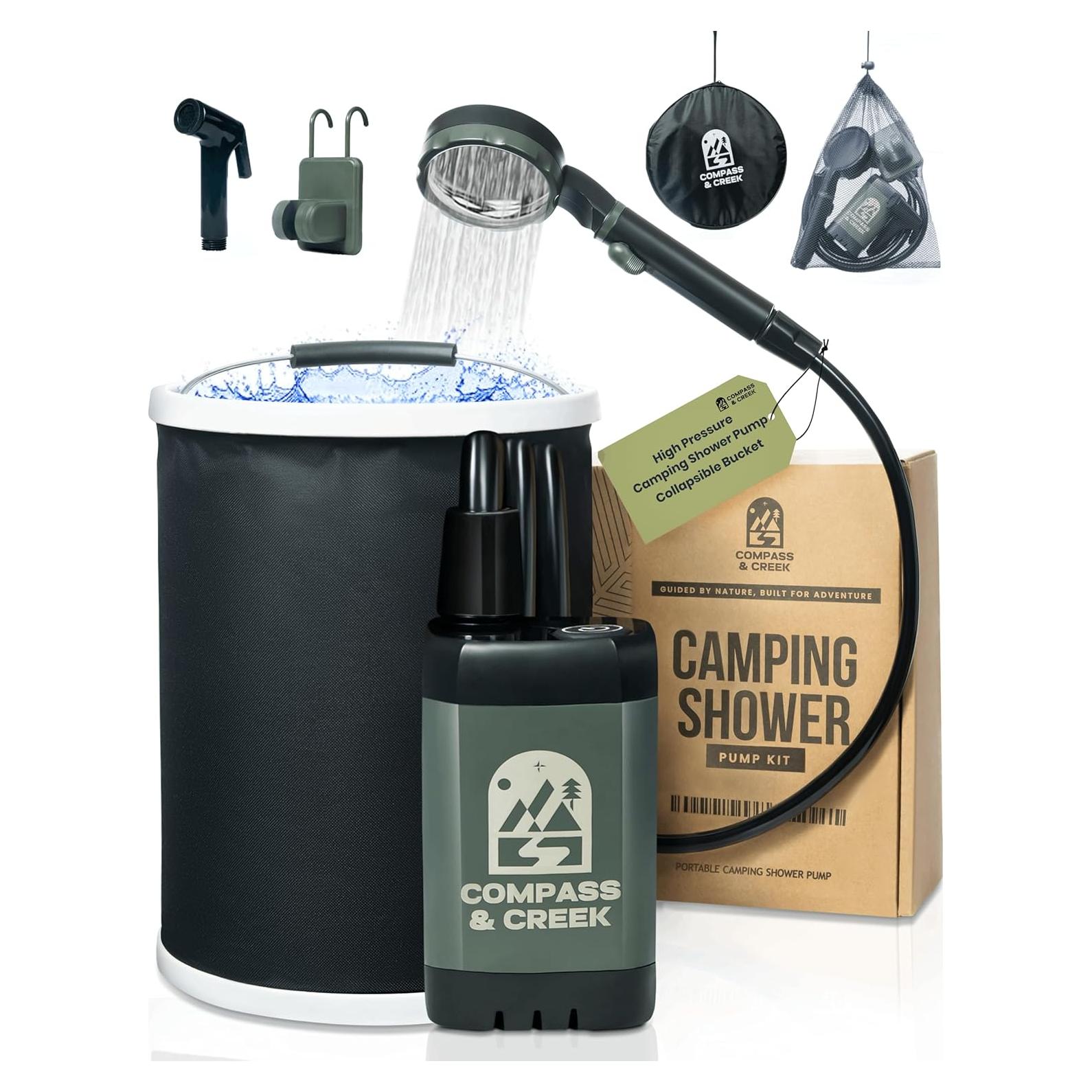 Bomba de Ducha Camping Compass & Creek - Portátil 14.8L