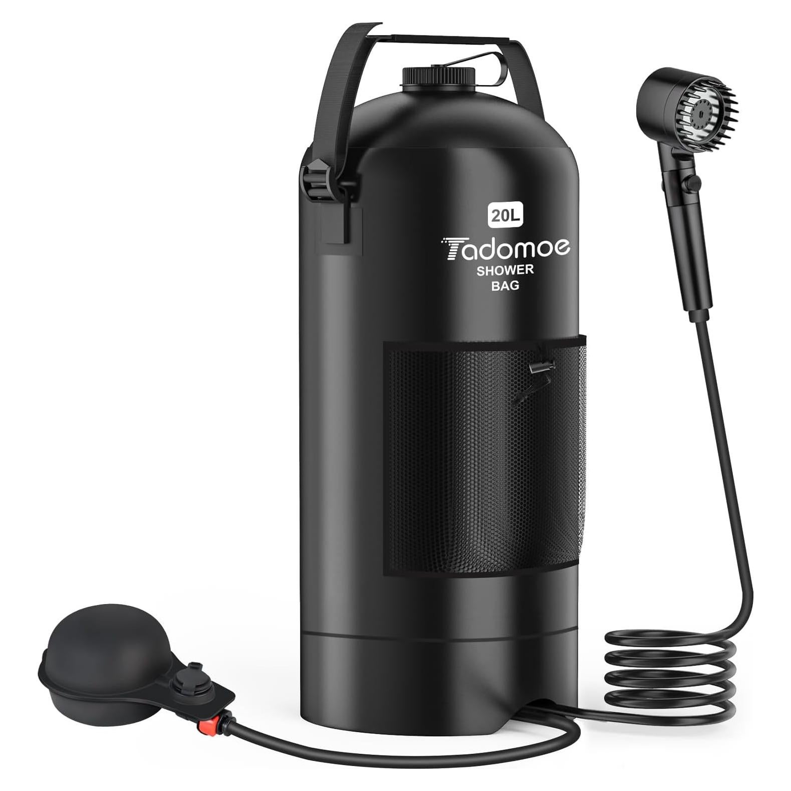 Ducha Portátil Tadomoe 20L Solar con Bomba y Cabezal
