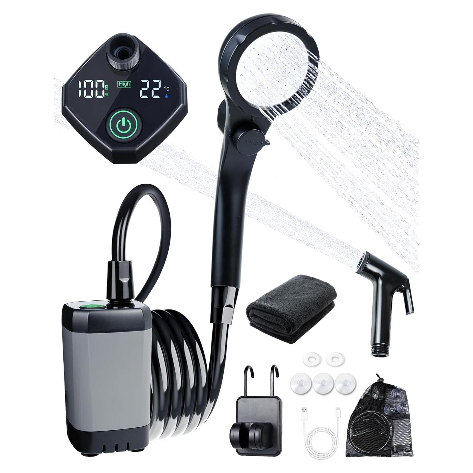 Ducha Portátil Beviliu 6000mAh para Camping y Mascotas