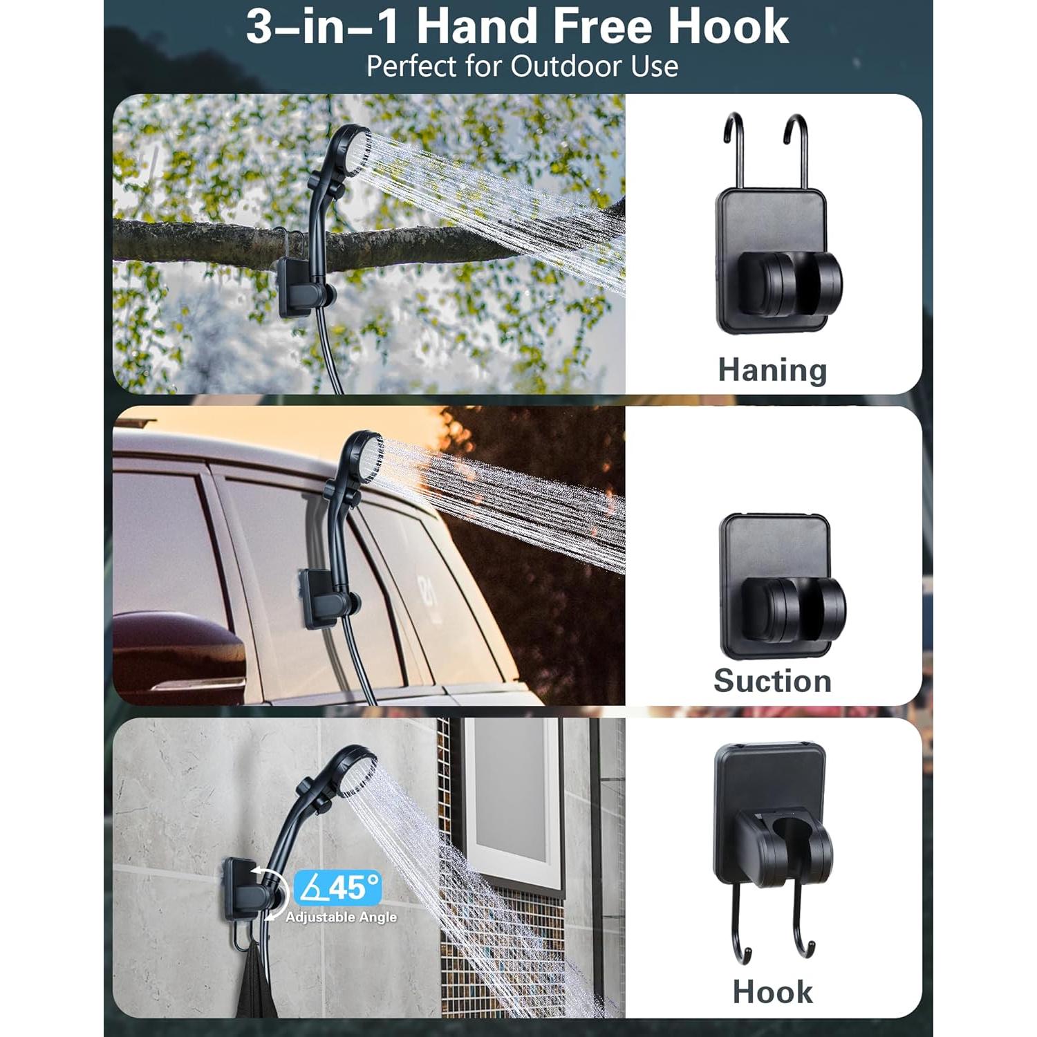 Ducha Portátil Beviliu 6000mAh para Camping y Mascotas