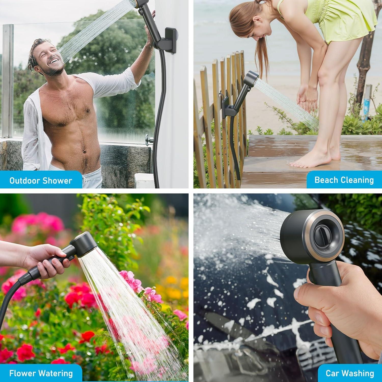 Ducha de Camping Portátil GOSCHE 8000mAh con Cubo 19L