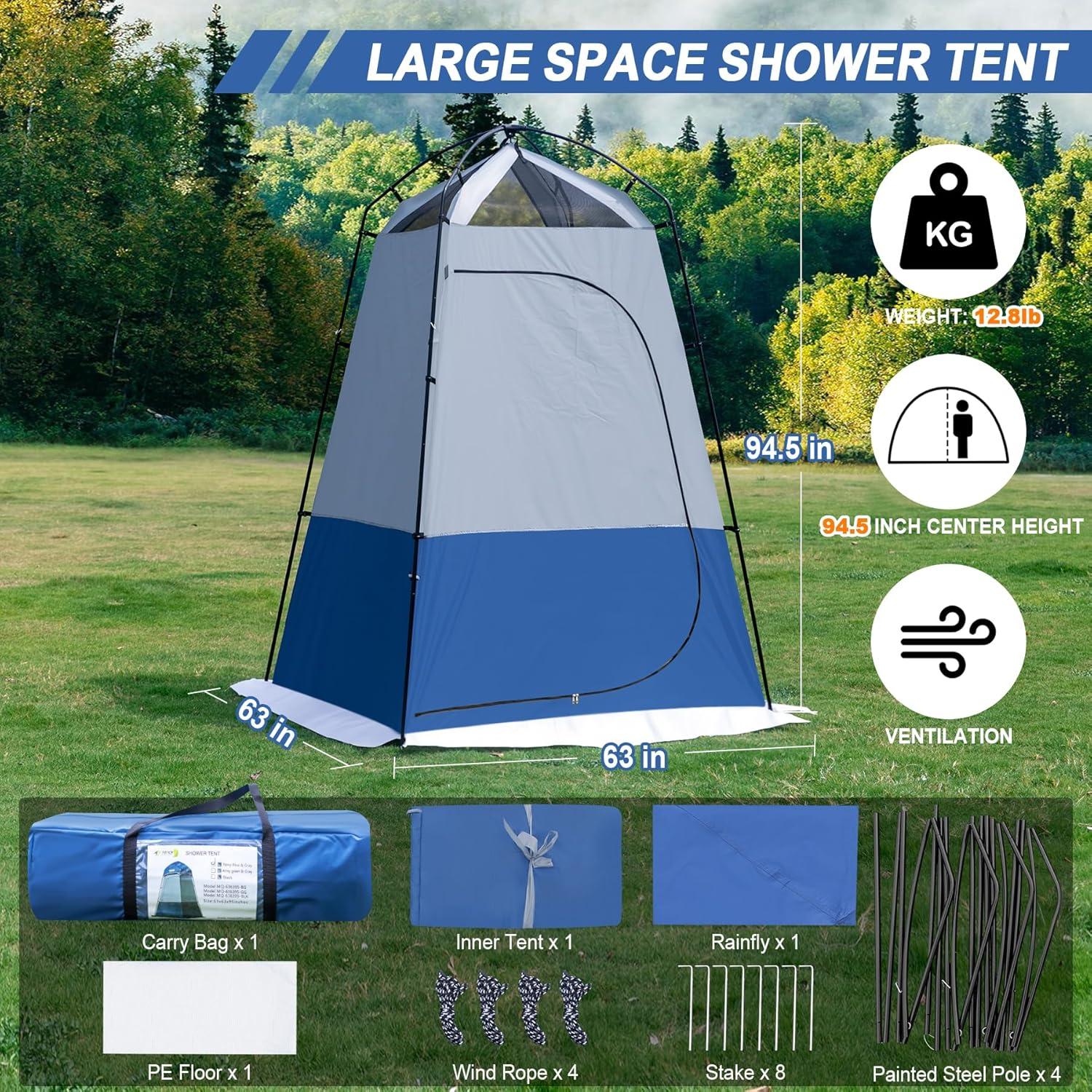 Tienda de Ducha Camping Castle Unicorn 160x160x240cm UPF50+